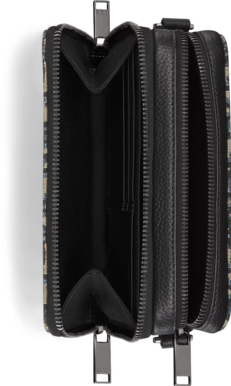 디올 스트랩이 달린 지퍼 파우치 2OBBC119YSE_H05E