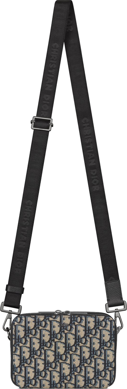 Zipped Pouch with Strap Unfolded view