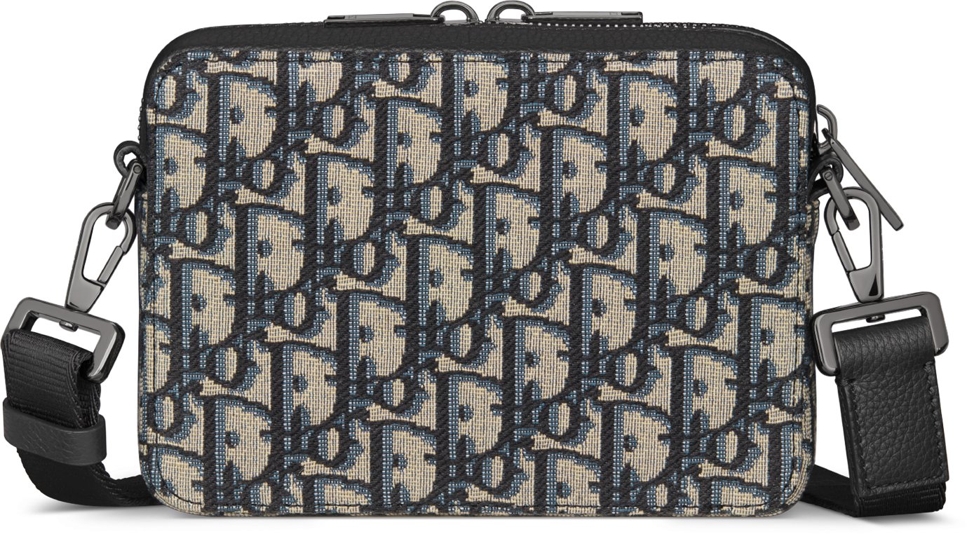 디올 스트랩이 달린 지퍼 파우치 2OBBC119YSE_H05E