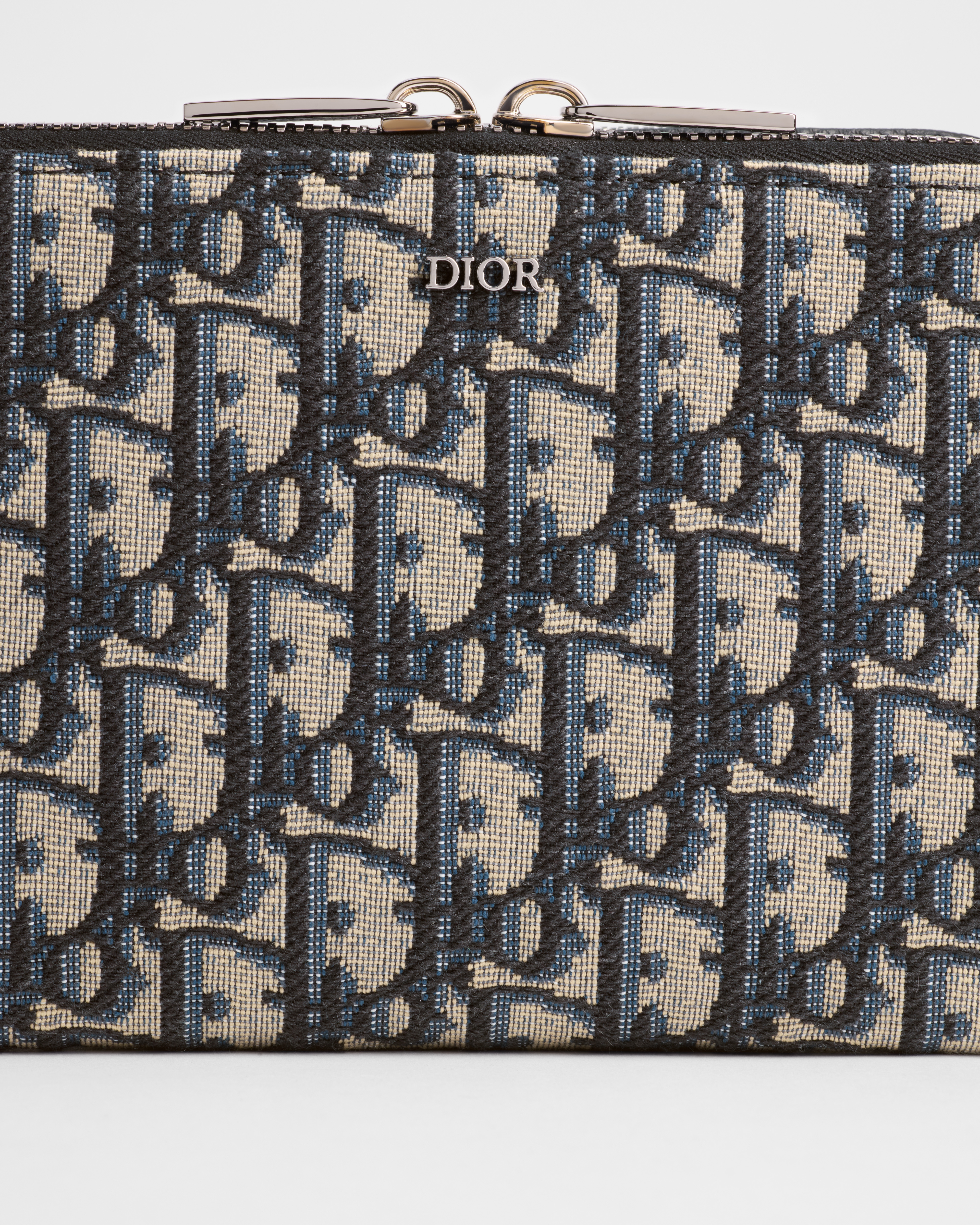 ストラップ付き ジップポーチ ディオール オブリーク ジャカード E10