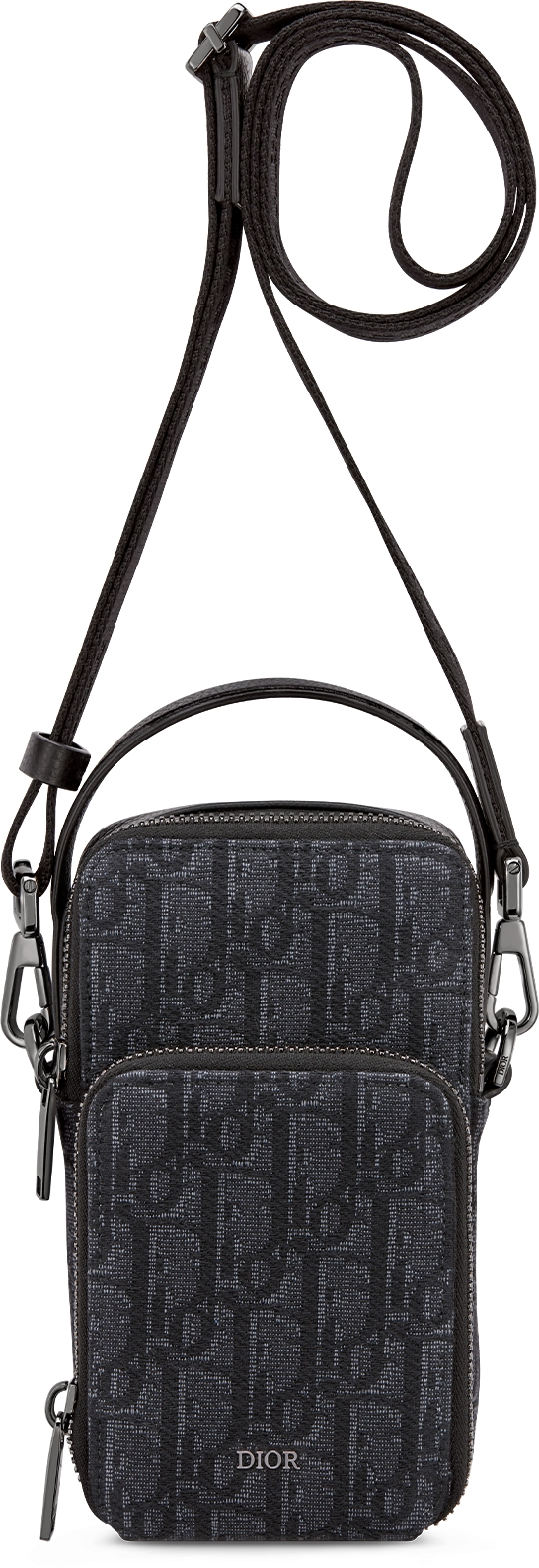 Micro Rider Pouch Beige and Black Dior Oblique Jacquard | DIOR