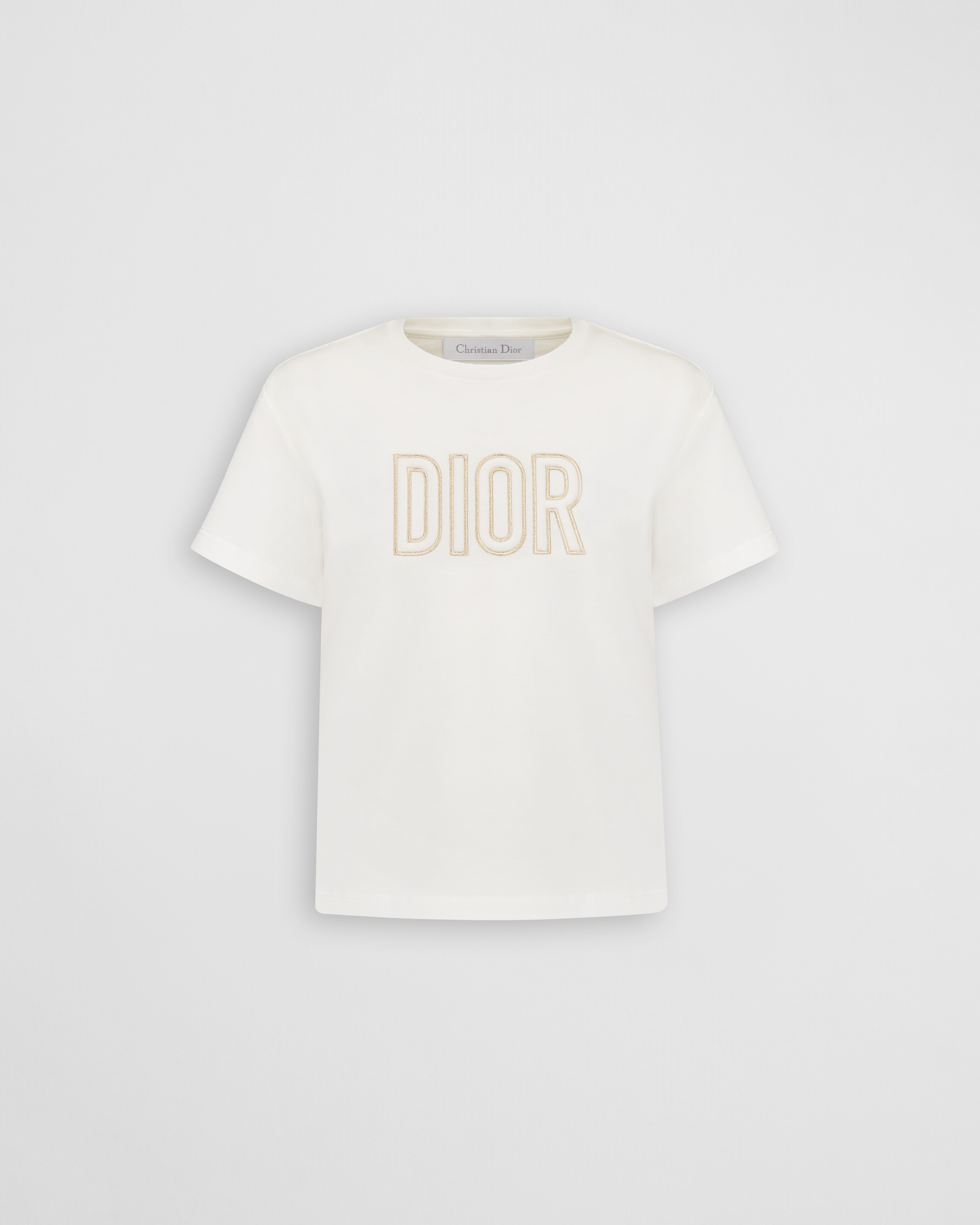 T-Shirt für Kinder Baumwolljersey in Elfenbeinfarbe E01