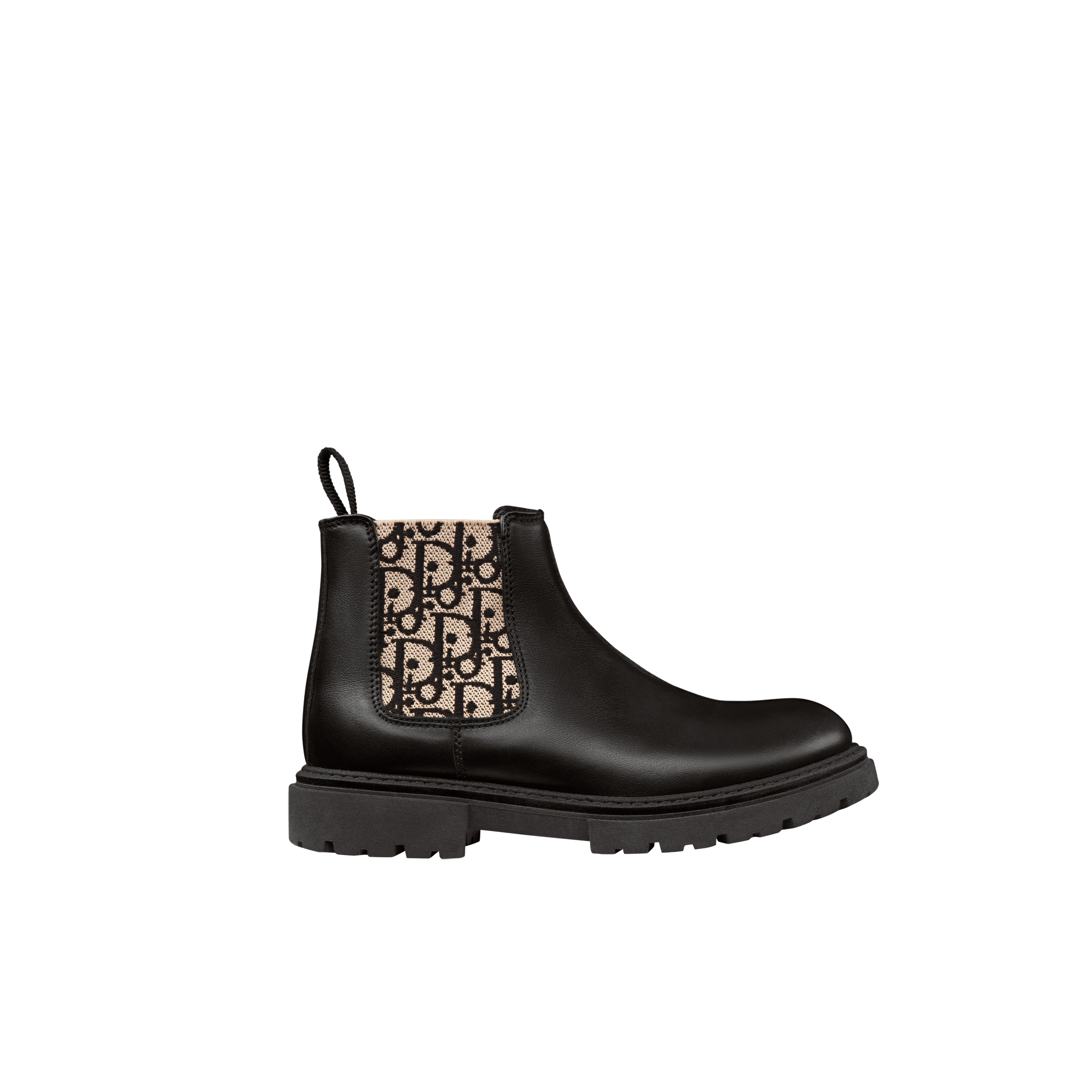 Kids' Chelsea Boot Black Polished Calfskin E02