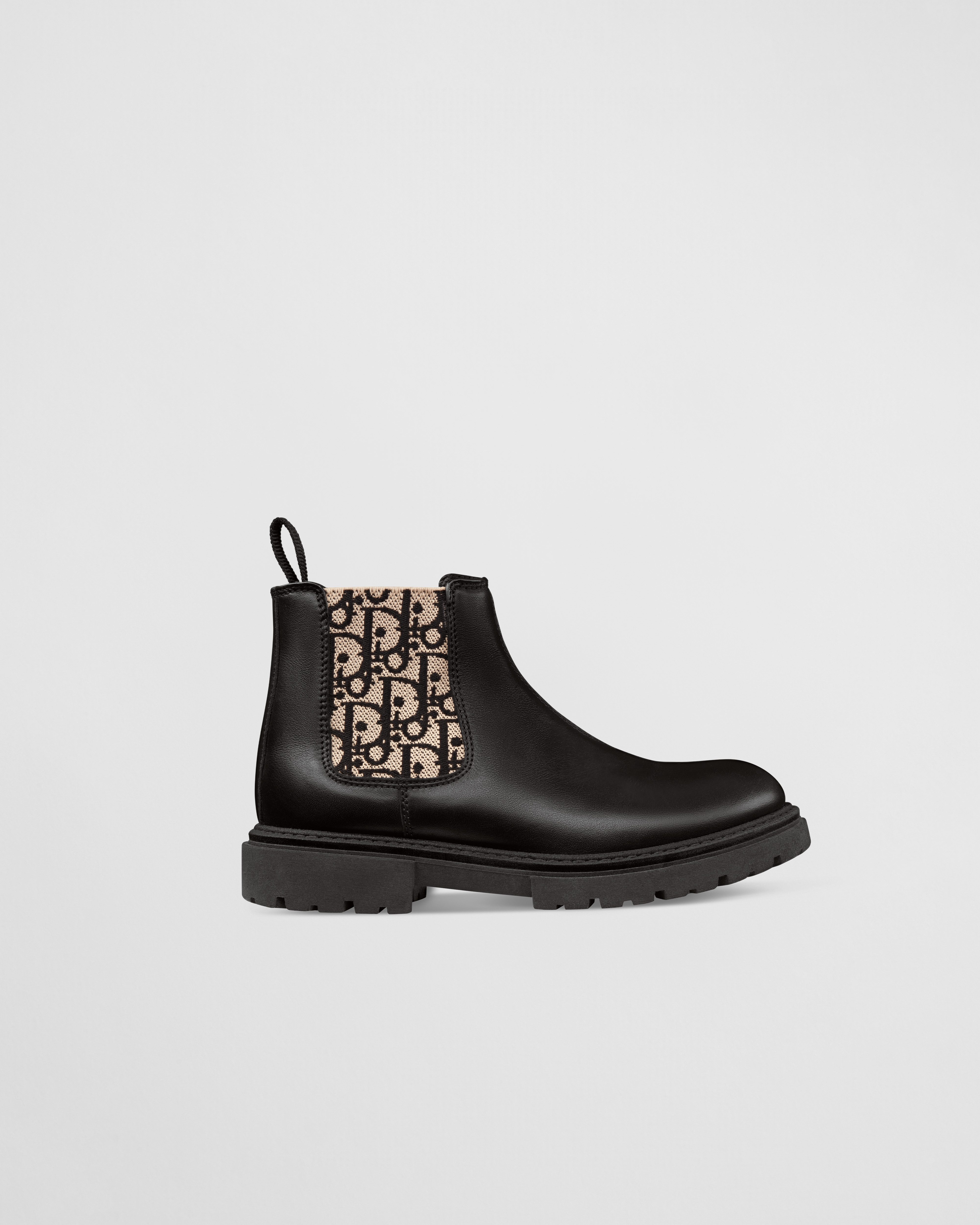 Kids' Chelsea Boot Black Polished Calfskin E02