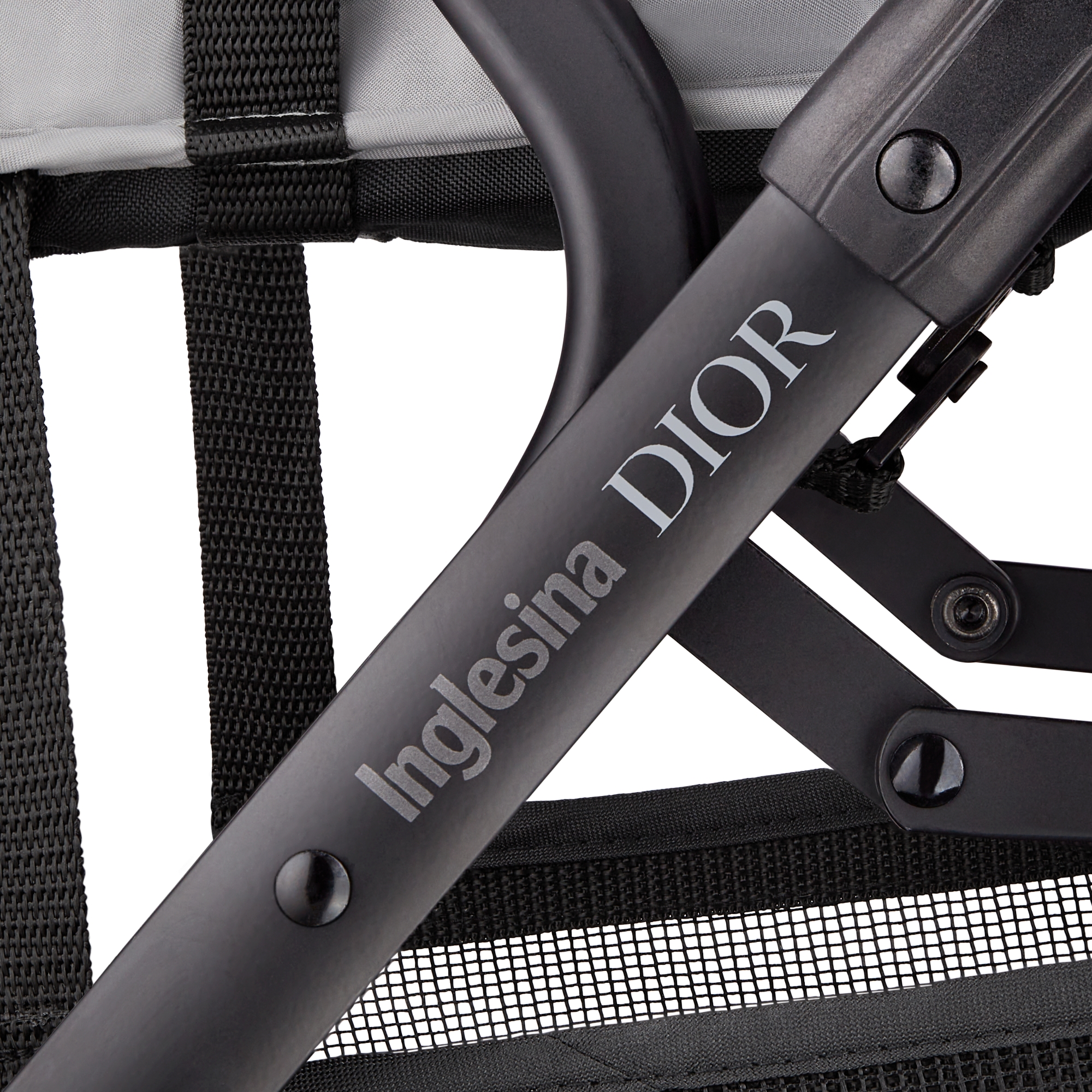 Kinderwagen Wasserabweisender Cannage Stoff in Grau E05