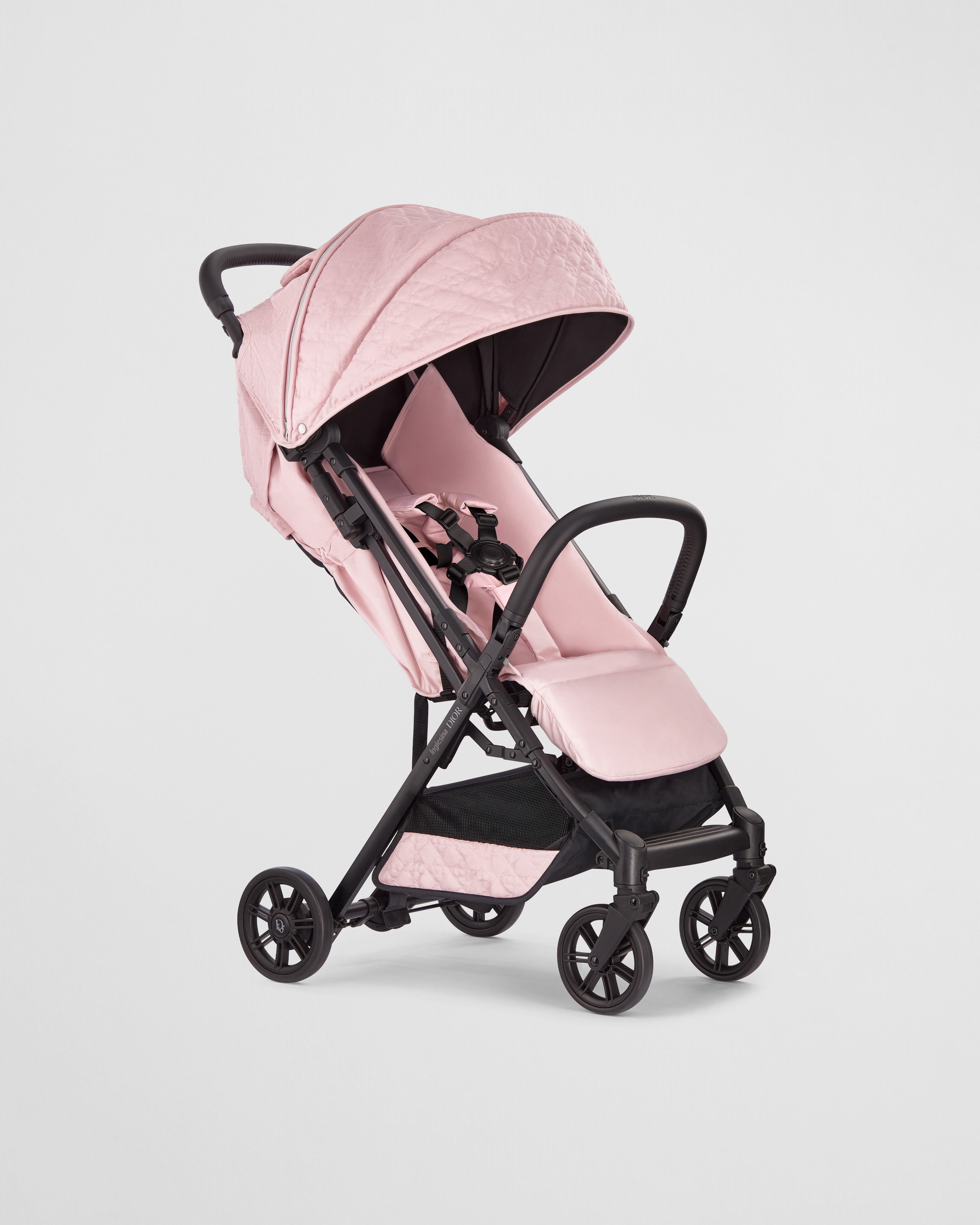 Poussette  Toile déperlante Cannage rose poudré E02
