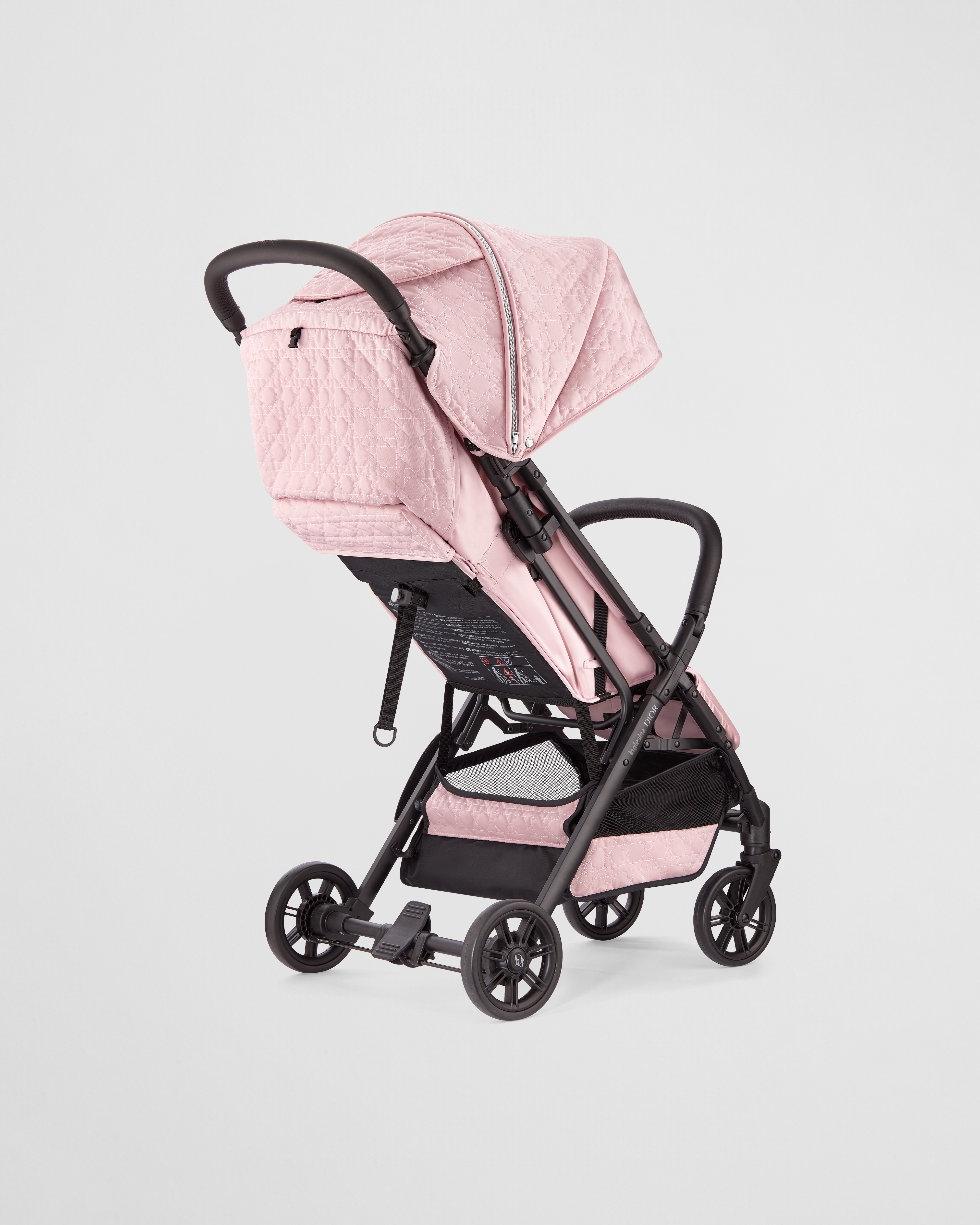 Poussette  Toile déperlante Cannage rose poudré E03