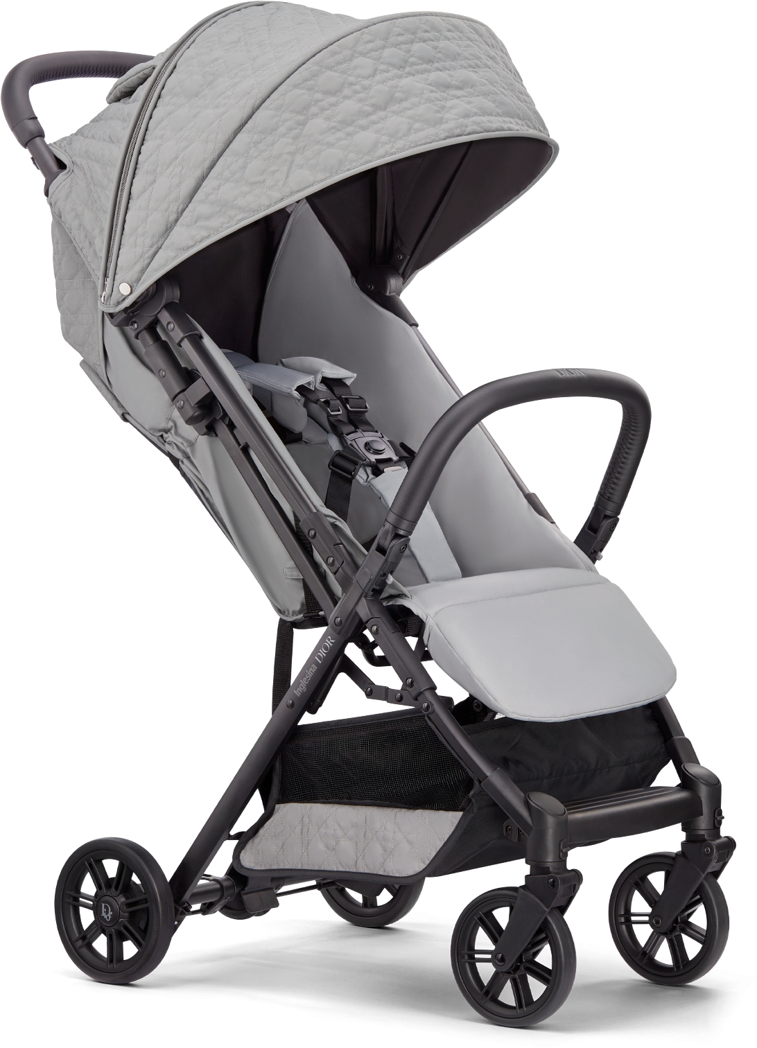 Baby Dior Stroller Gray Water Repellent Cannage Canvas Newborn Gift