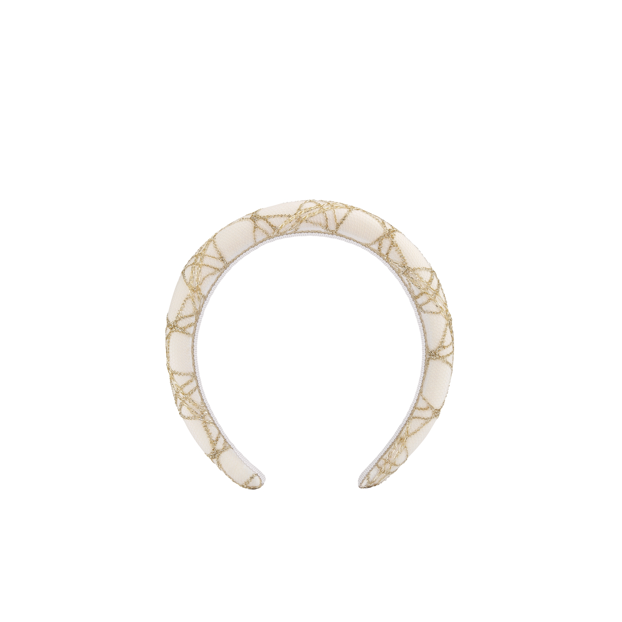 Headband Gold-Tone Cannage Lace E01