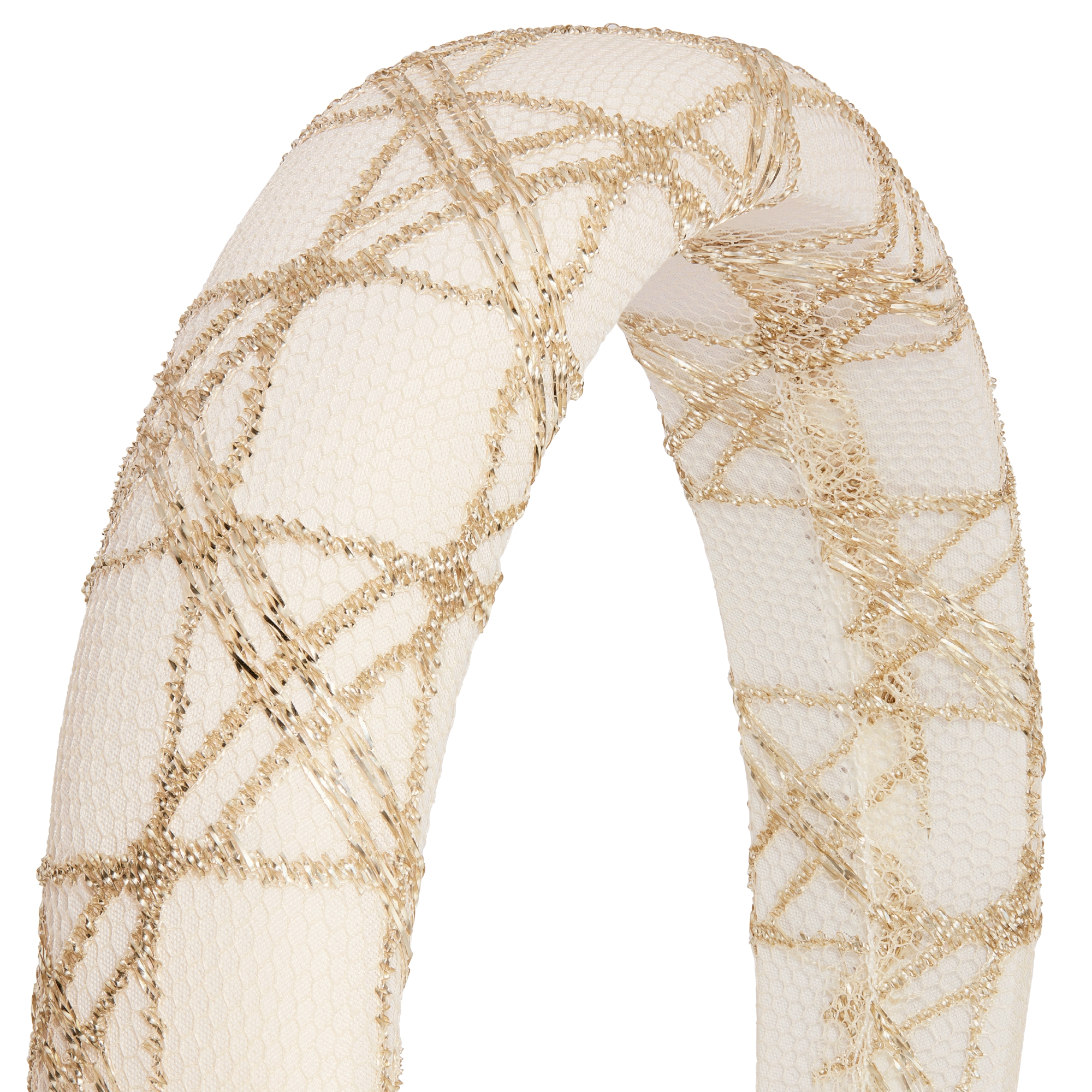 Headband Gold-Tone Cannage Lace E09