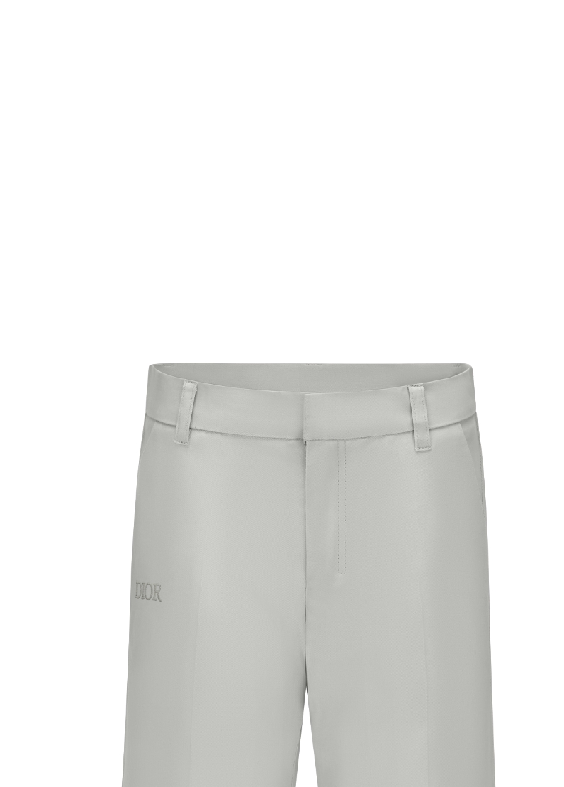 Kids Dressy Bermuda Shorts Pale Gray Cotton DIOR