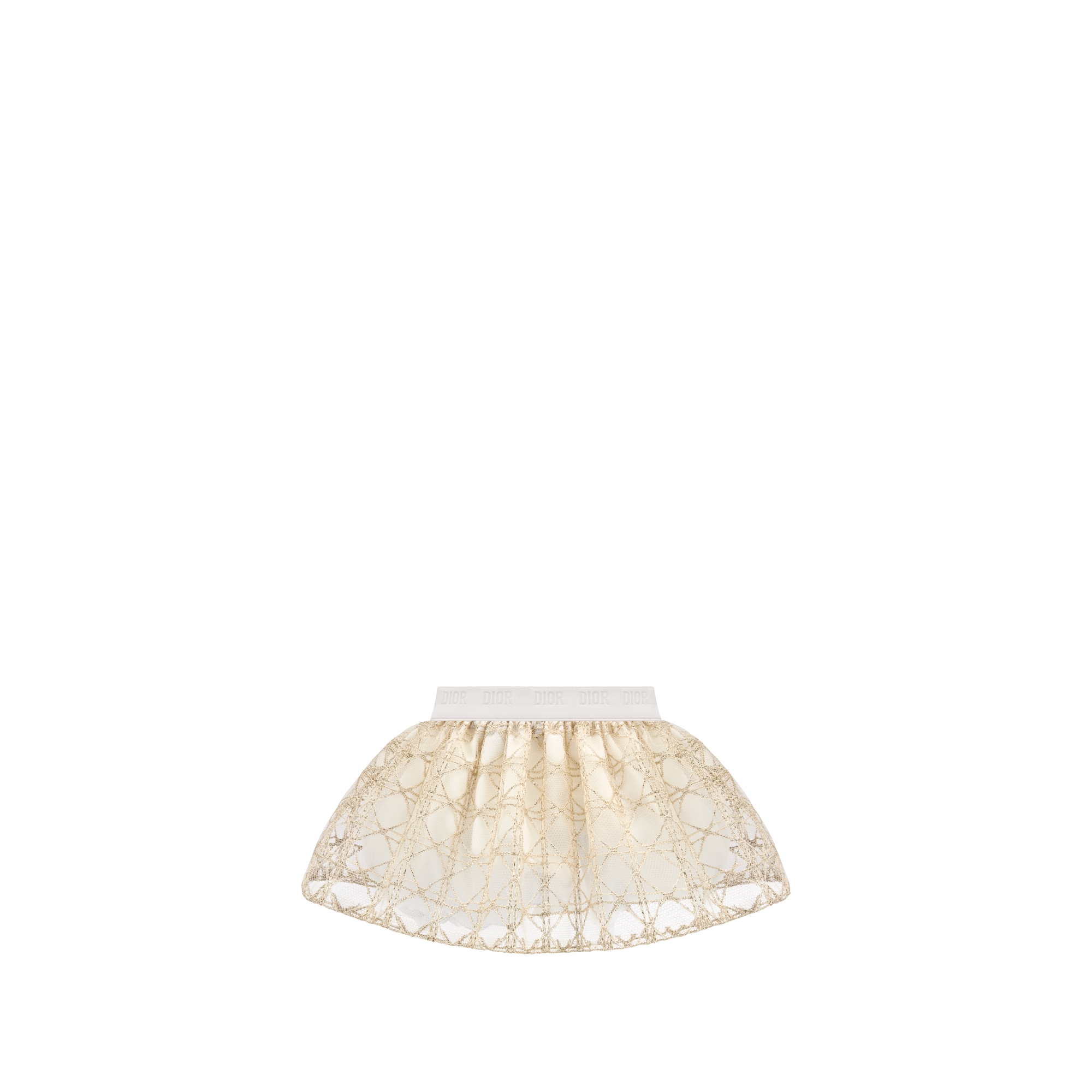 Baby Short Skirt Gold-Tone Cannage Lace E08