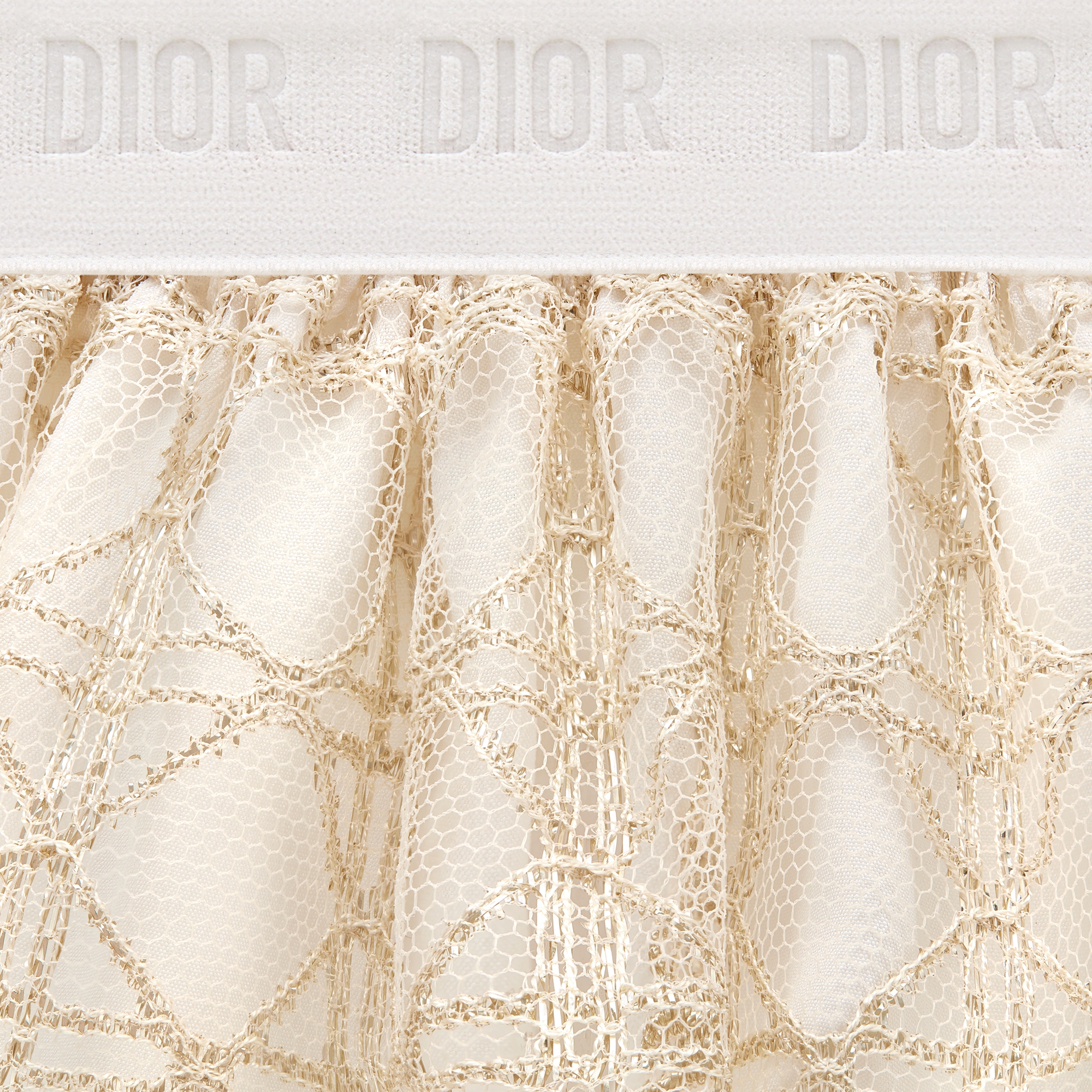 Baby Short Skirt Gold-Tone Cannage Lace E09