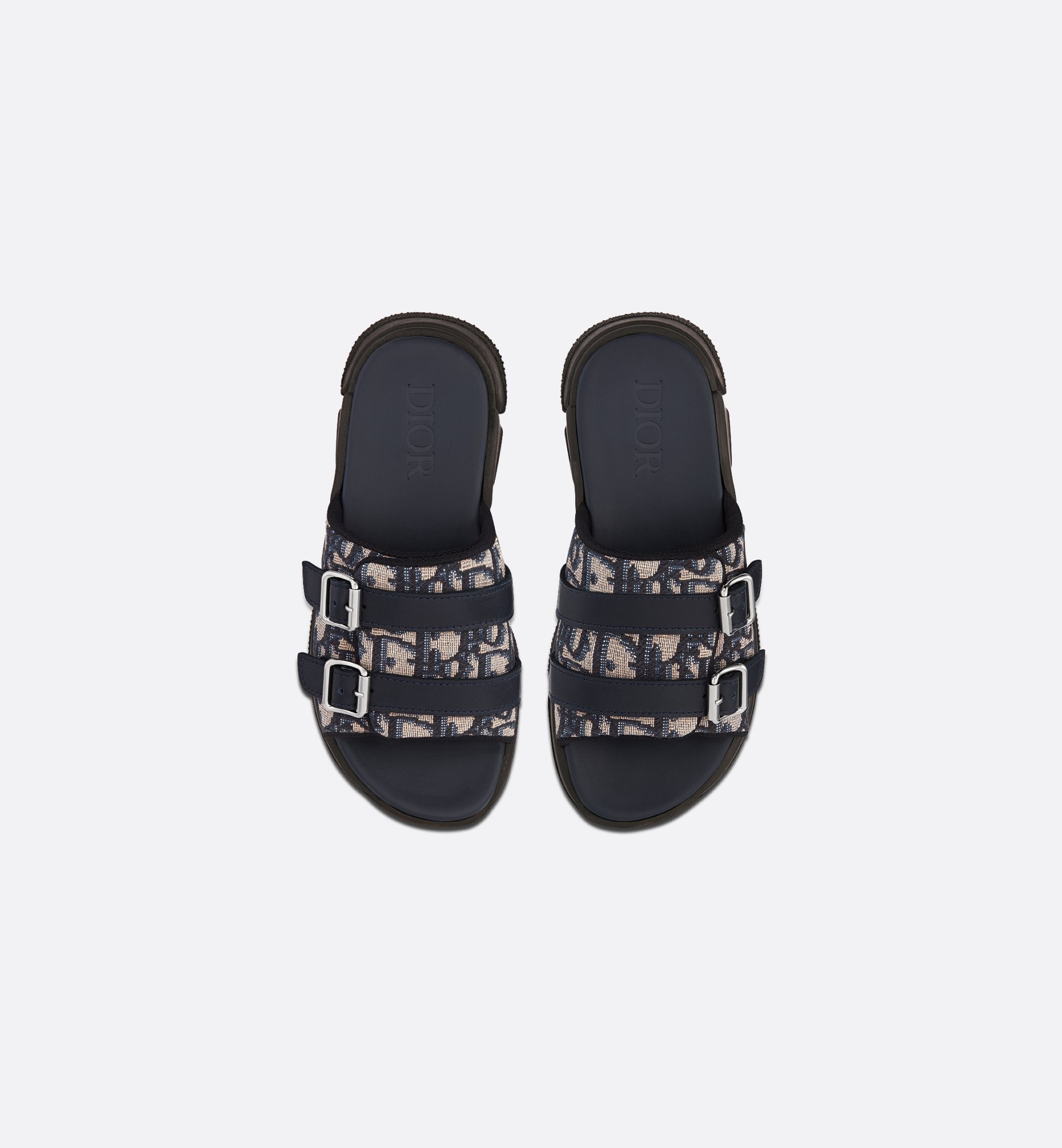 Kids' Sandal Beige and Black Dior Oblique Technical Jacquard Kids' Sandal Beige and Black Dior Oblique Technical Jacquard