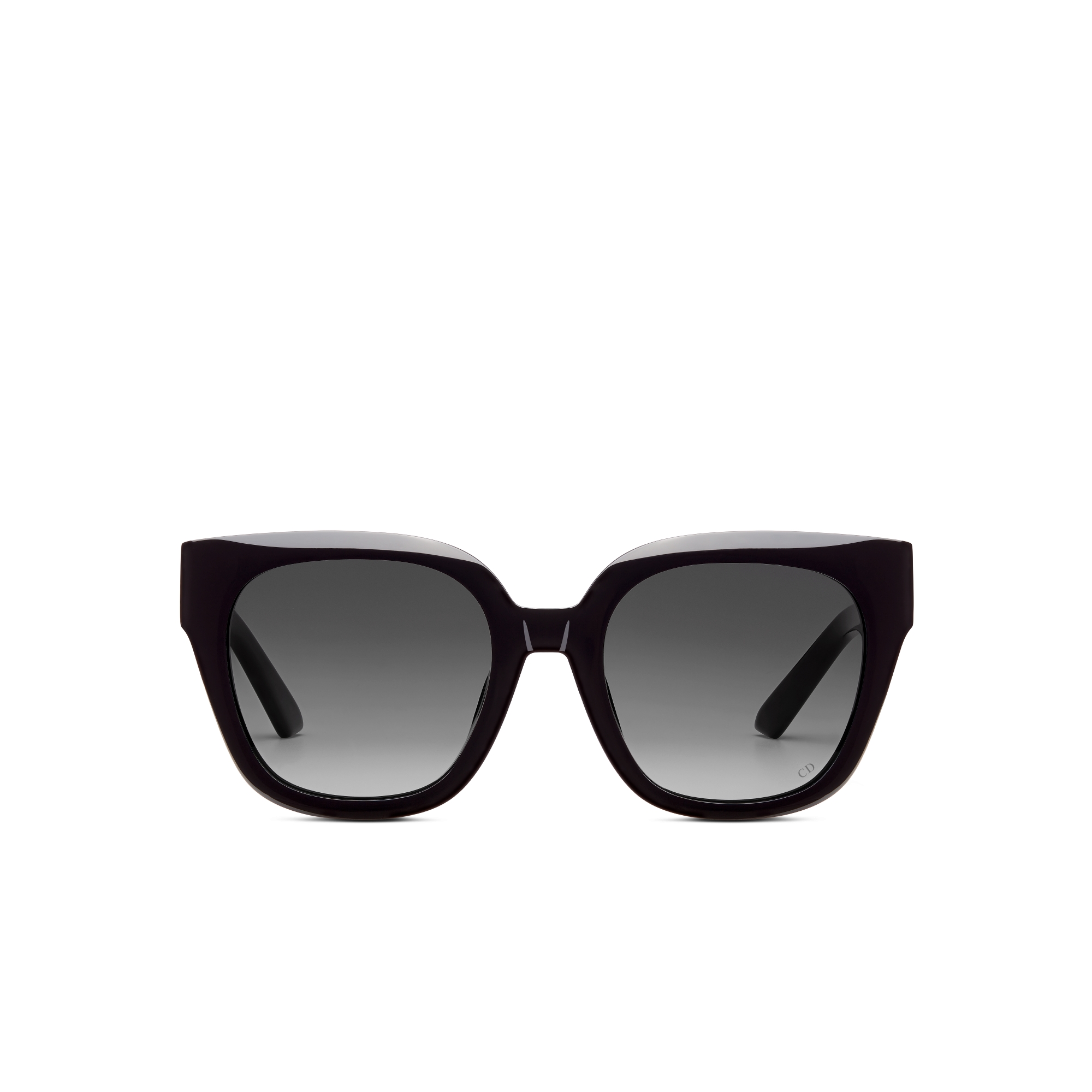 30Montaigne S10F Lunettes de soleil carrées noires E01