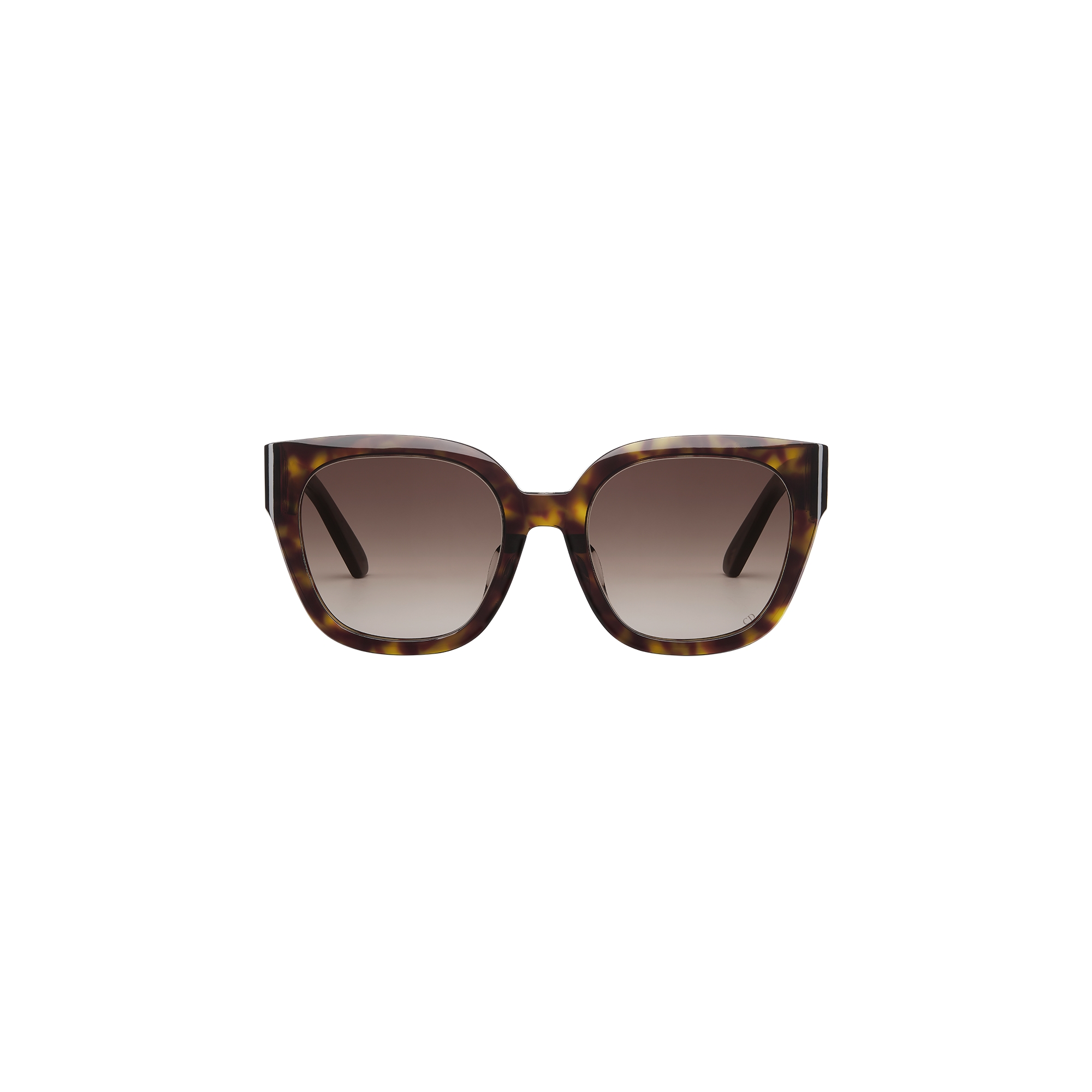 30Montaigne S10F Brown Tortoiseshell-Effect Square Sunglasses E01