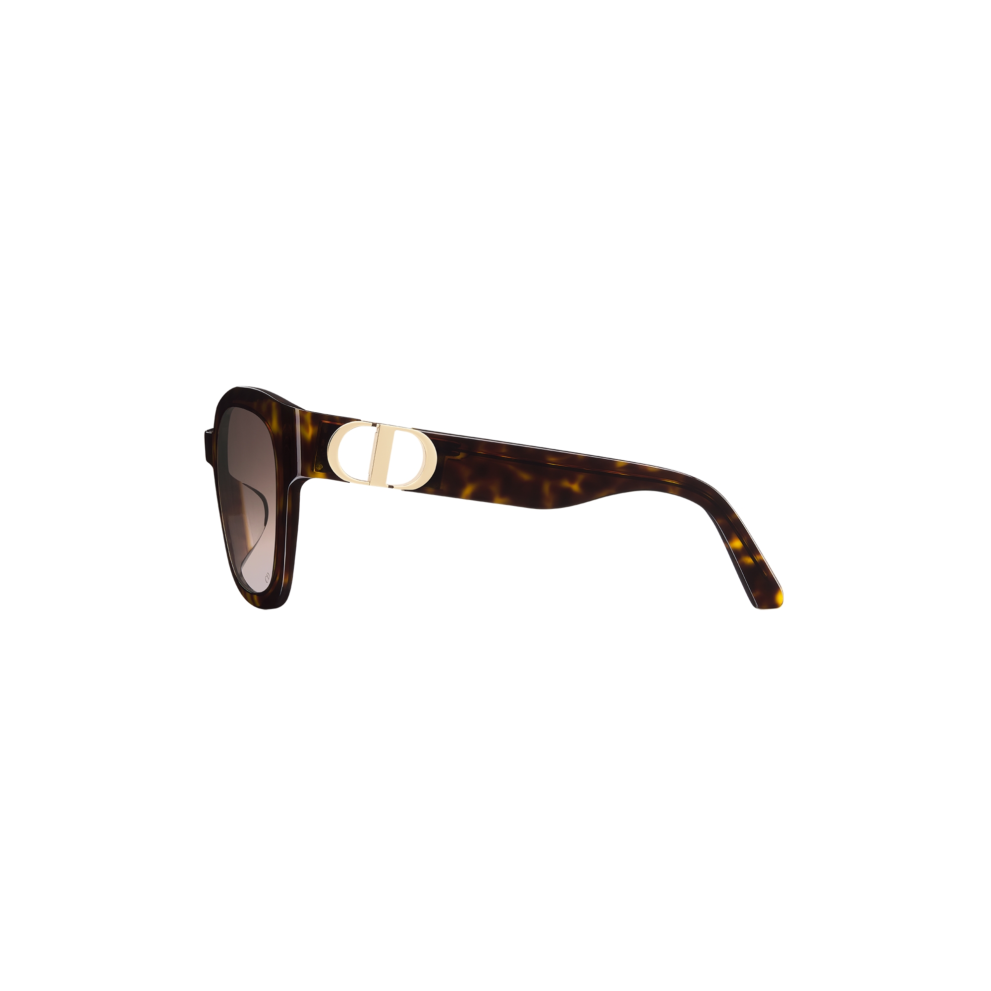 30Montaigne S10F Brown Tortoiseshell-Effect Square Sunglasses E02