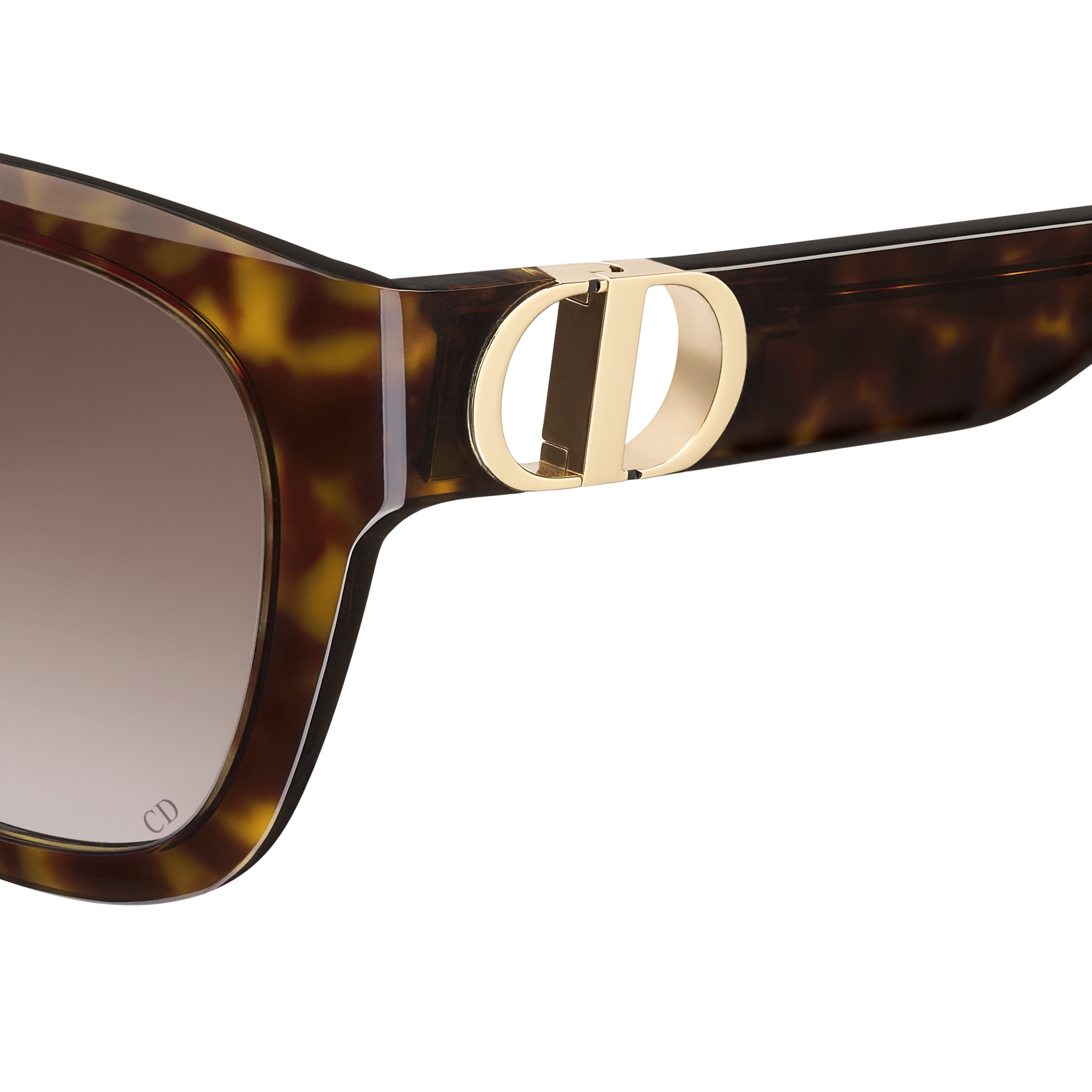 30Montaigne S10F Brown Tortoiseshell-Effect Square Sunglasses E09