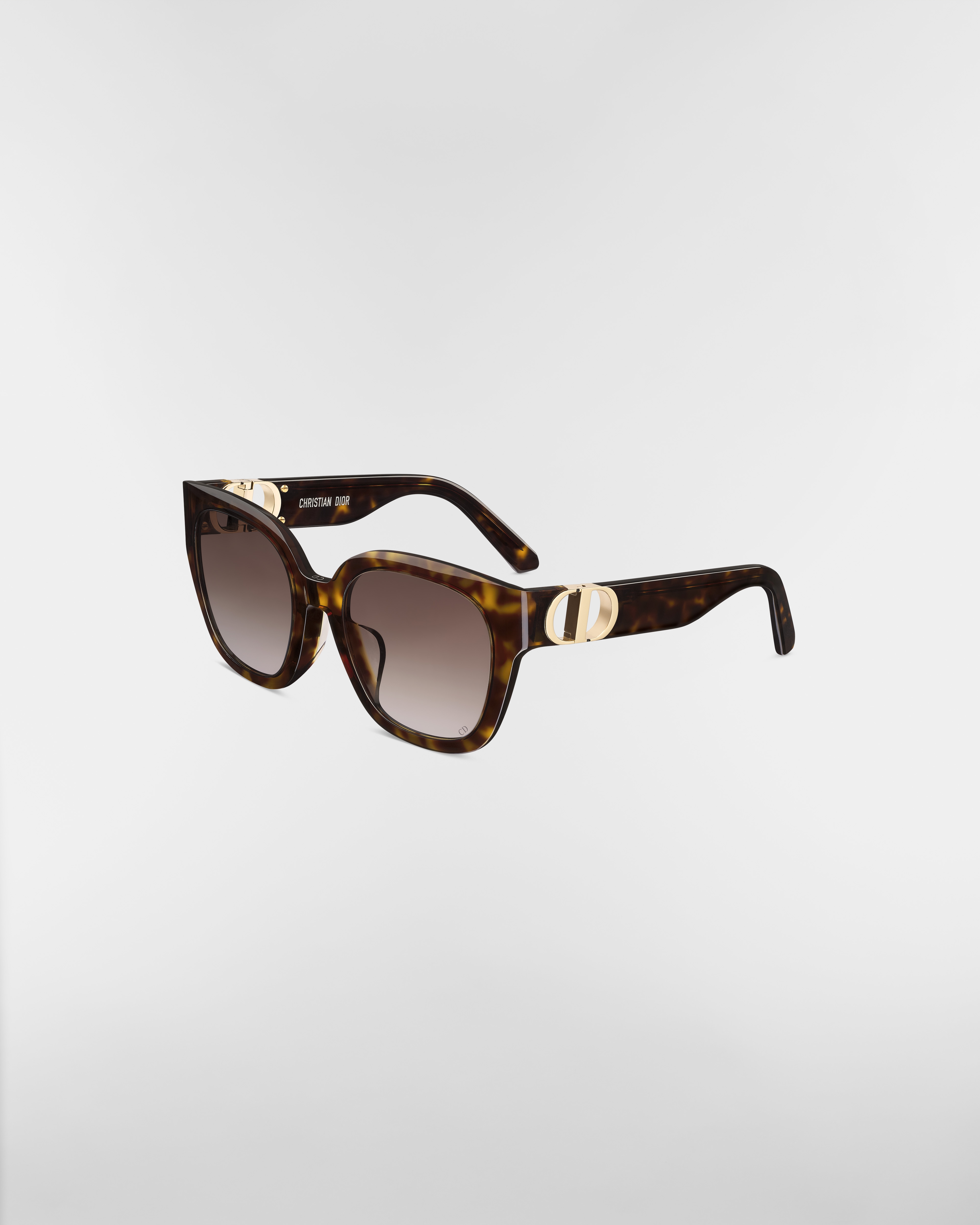 30Montaigne S10F 棕色玳瑁花紋正方形太陽眼鏡 E03