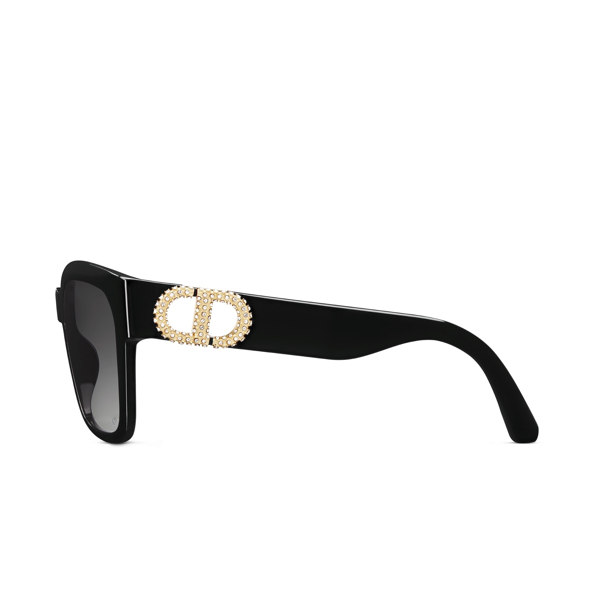 30Montaigne S11I Zwarte vierkante zonnebril E02