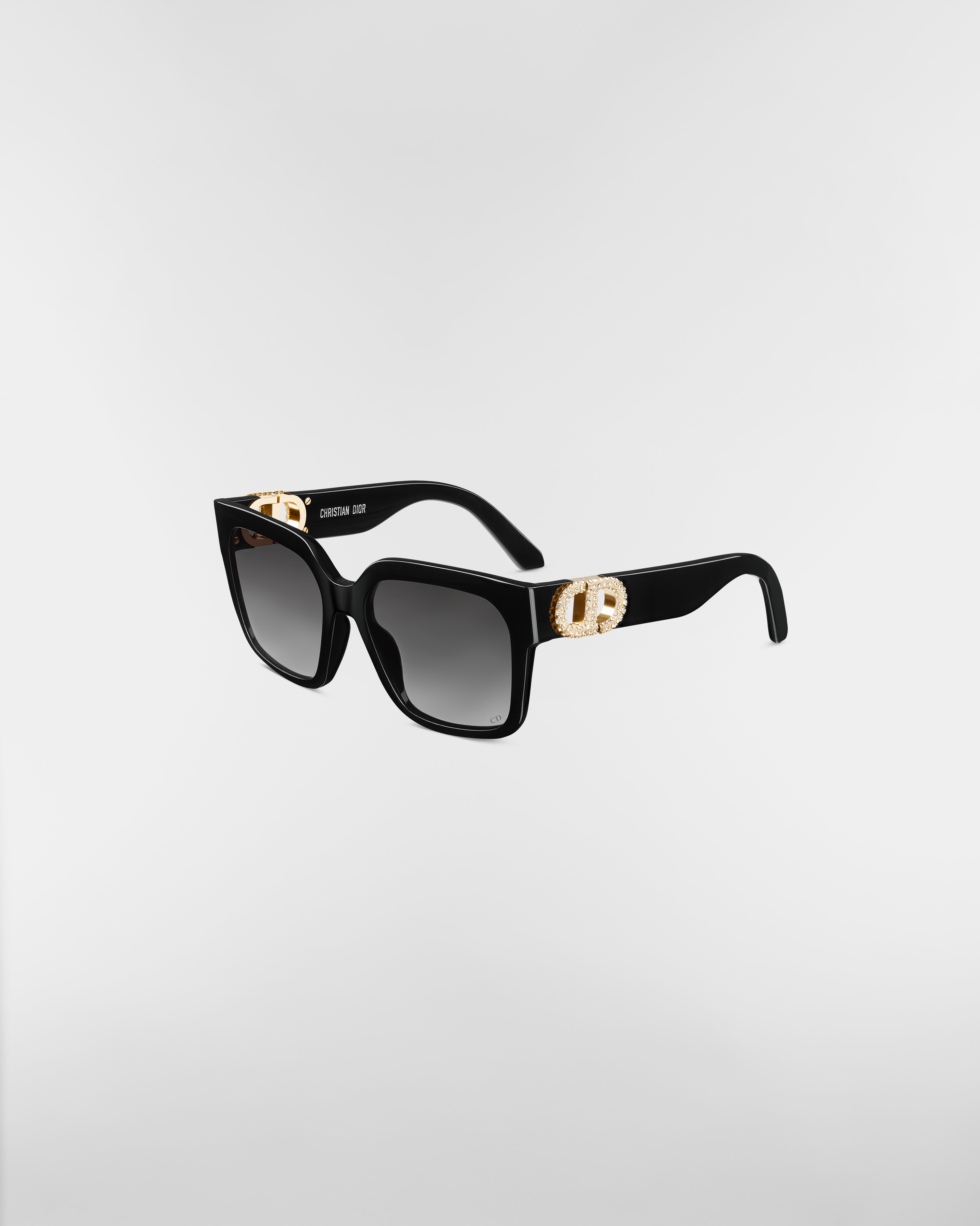 30Montaigne S11I Quadratische Sonnenbrille in Schwarz E03