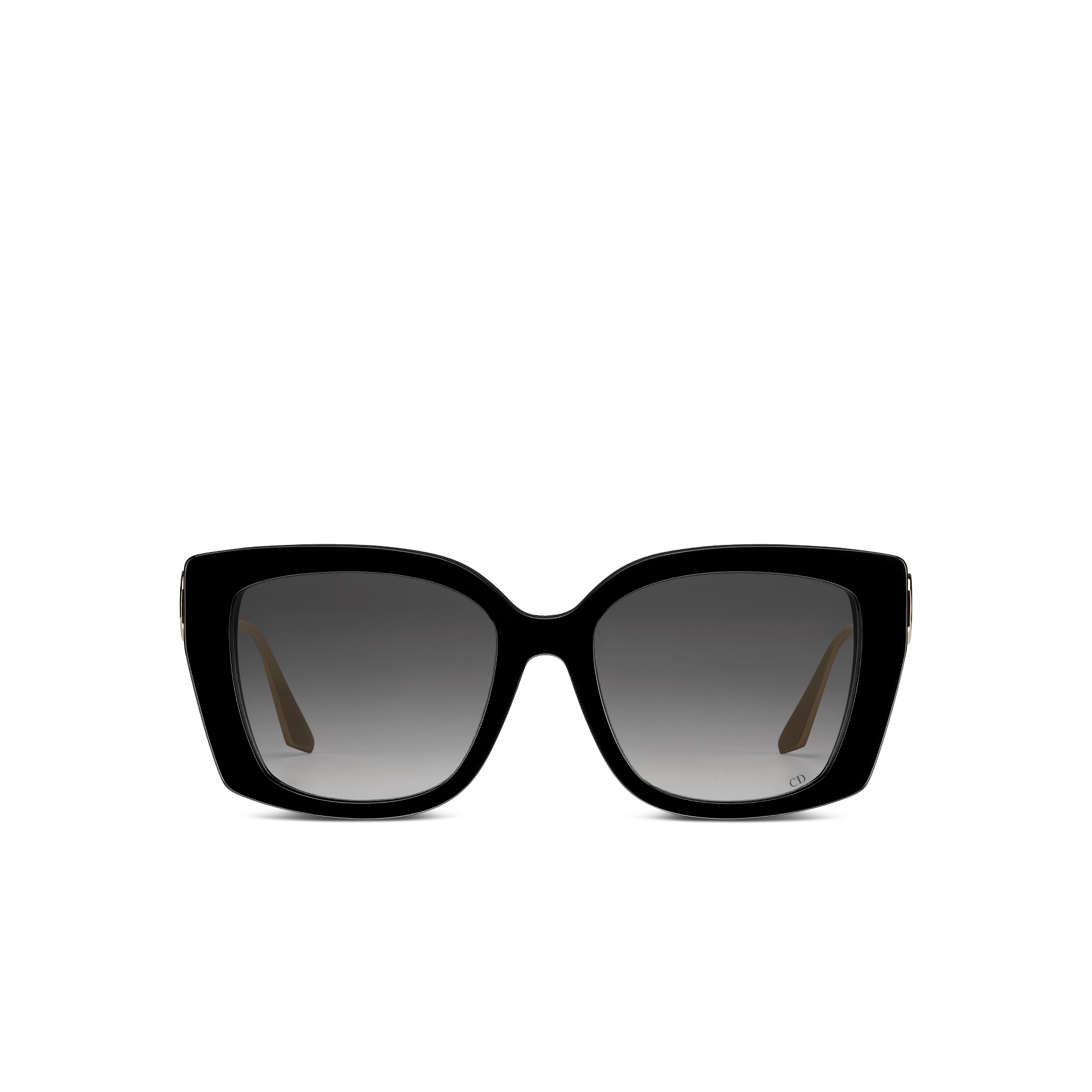 30Montaigne S13F Lunettes de soleil carrées noires E01