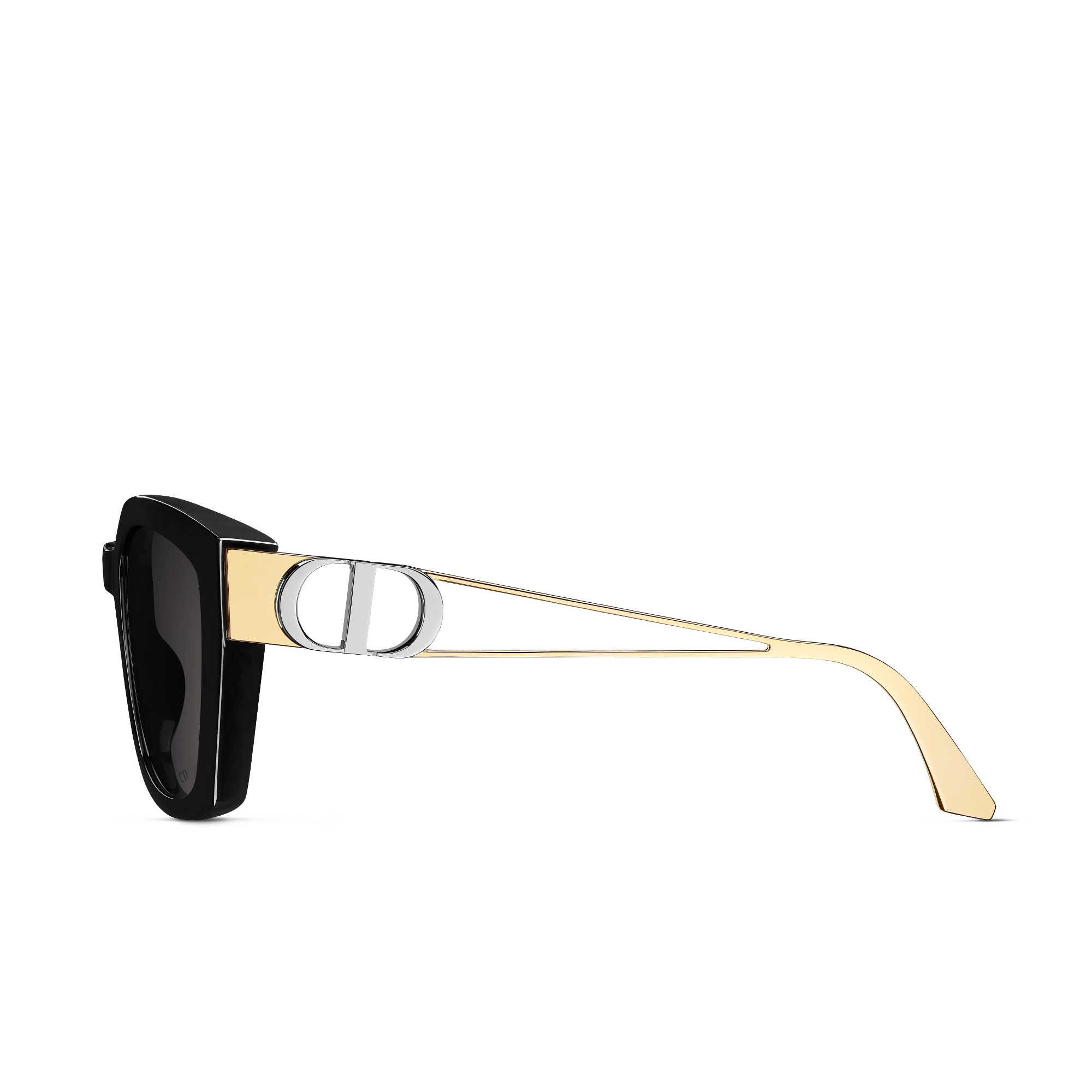 30Montaigne S13I Quadratische Sonnenbrille in Schwarz E02