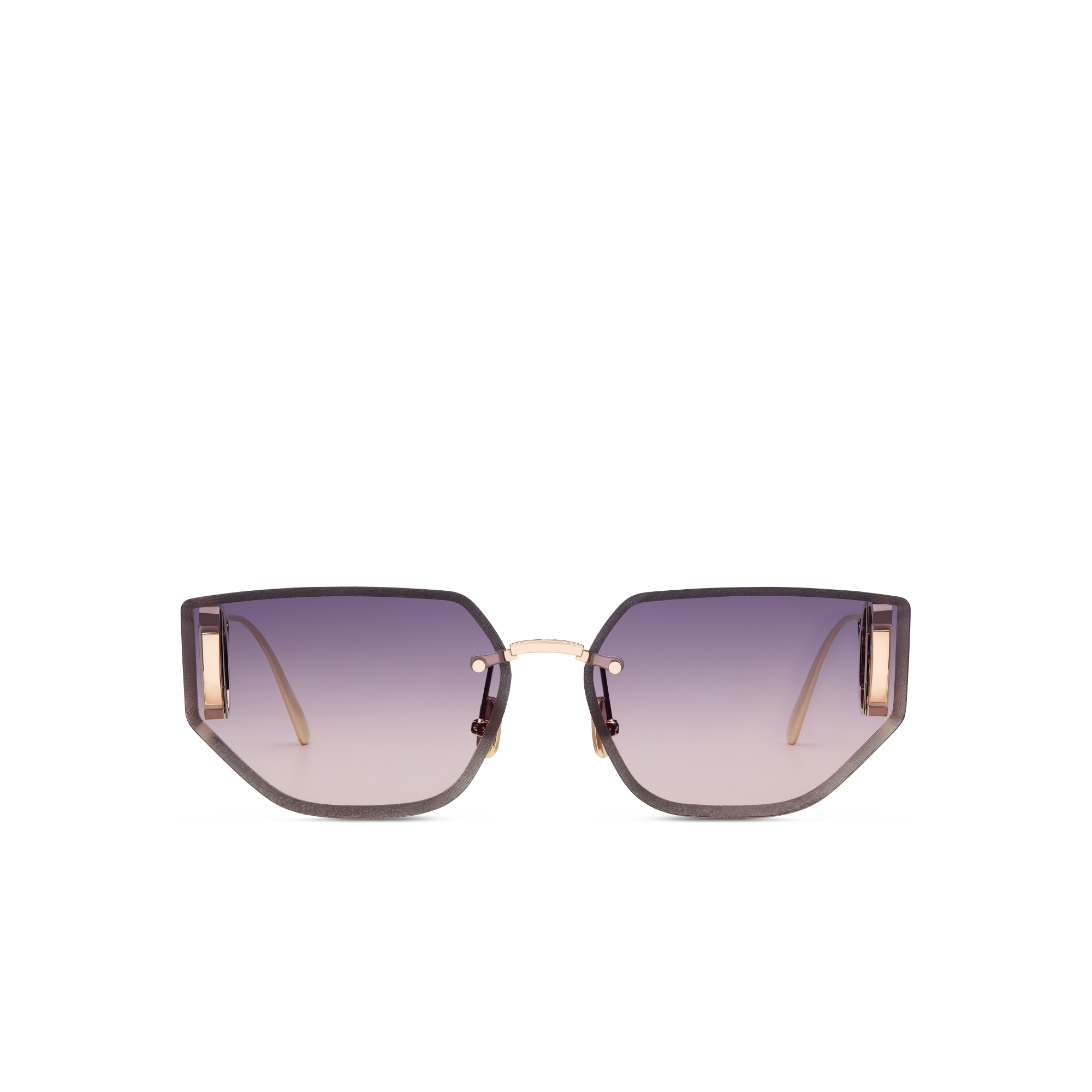 30Montaigne B3U Lunettes de soleil papillon dégradées de violet à nude E01