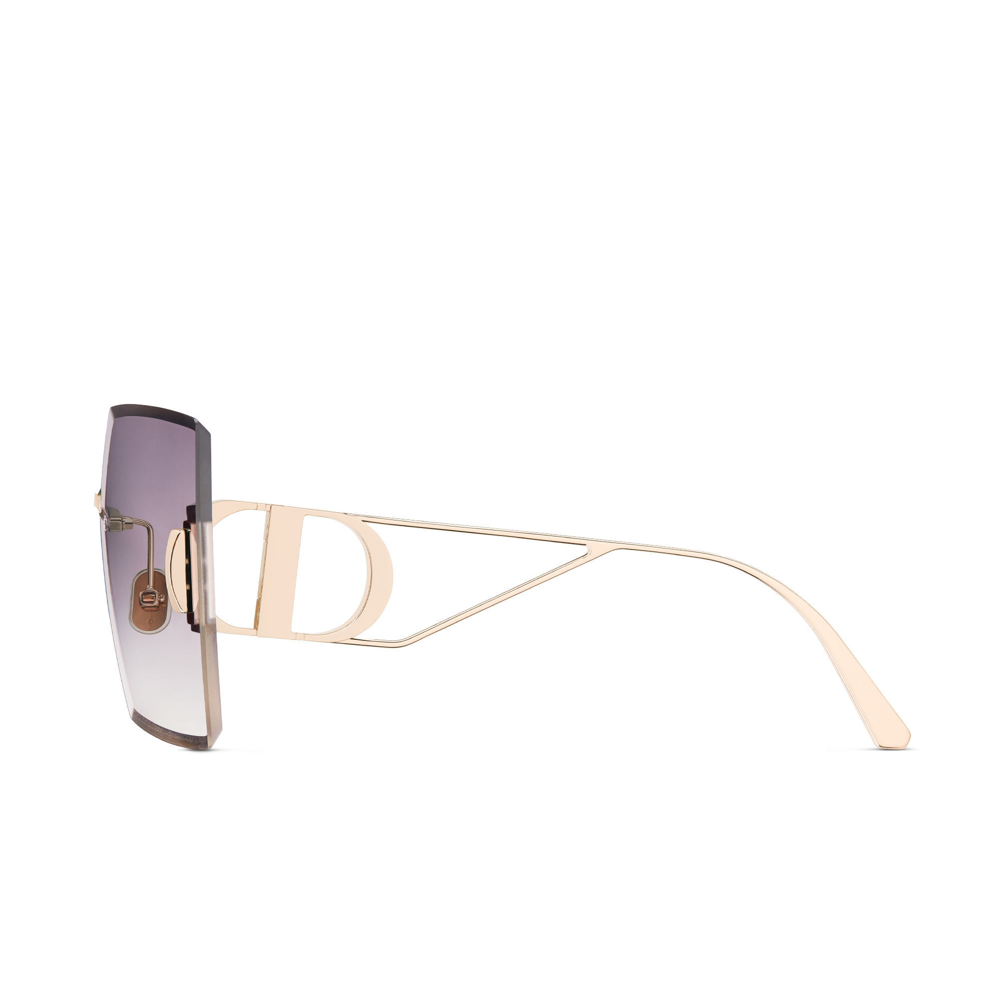30Montaigne S7U Quadratische Sonnenbrille mit Farbverlauf von Lila bis Rosa E02