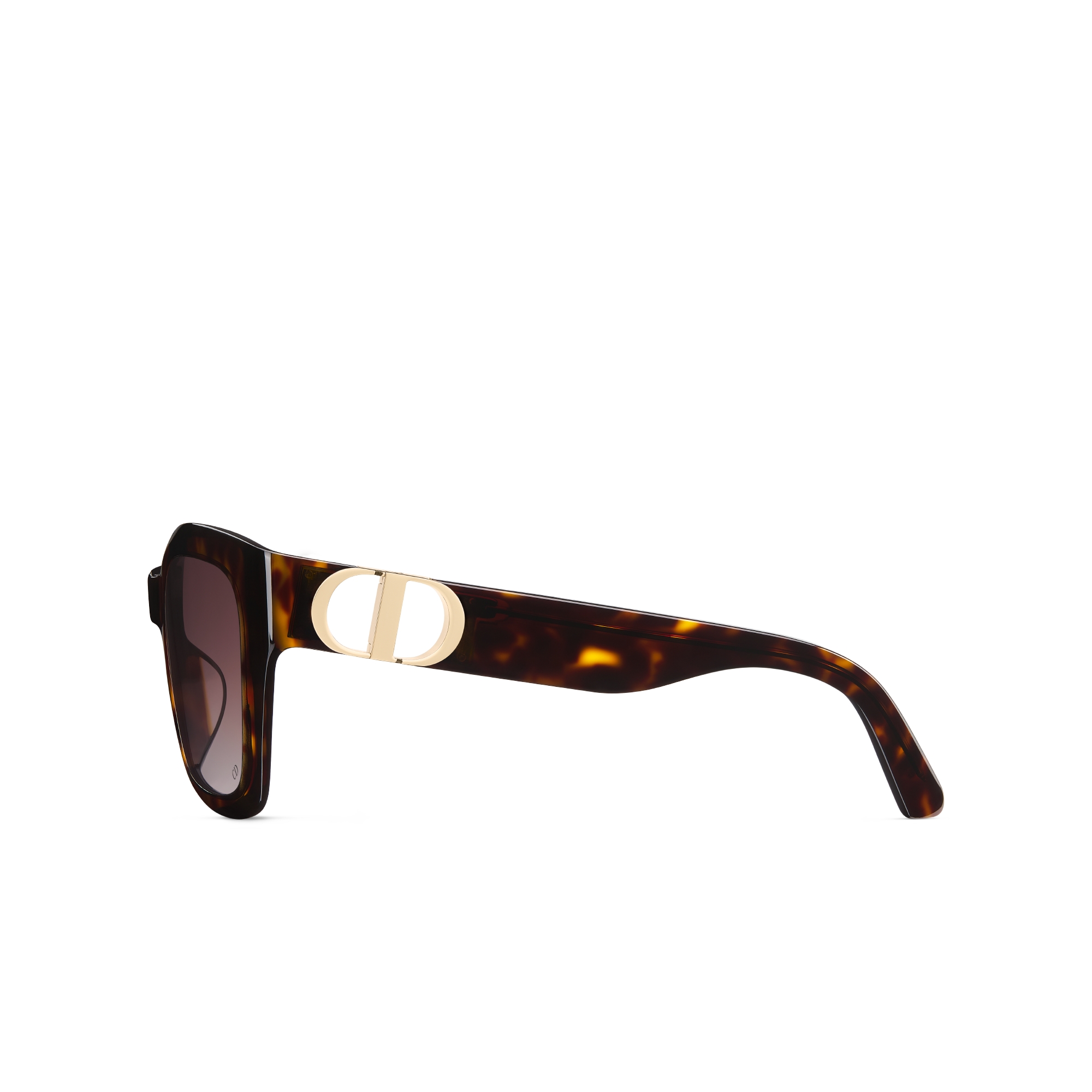 30Montaigne S8U Brown Tortoiseshell-Effect Square Sunglasses E02