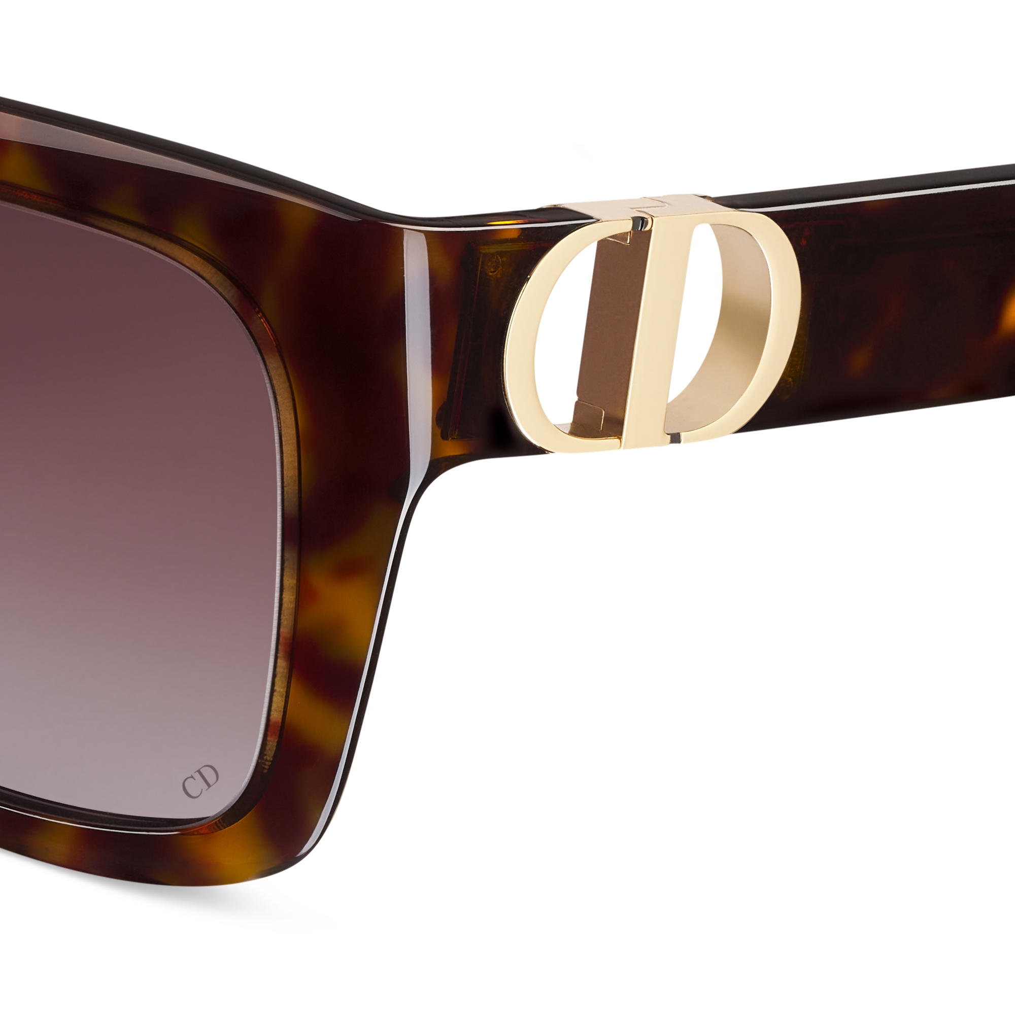 30Montaigne S8U Brown Tortoiseshell-Effect Square Sunglasses E09