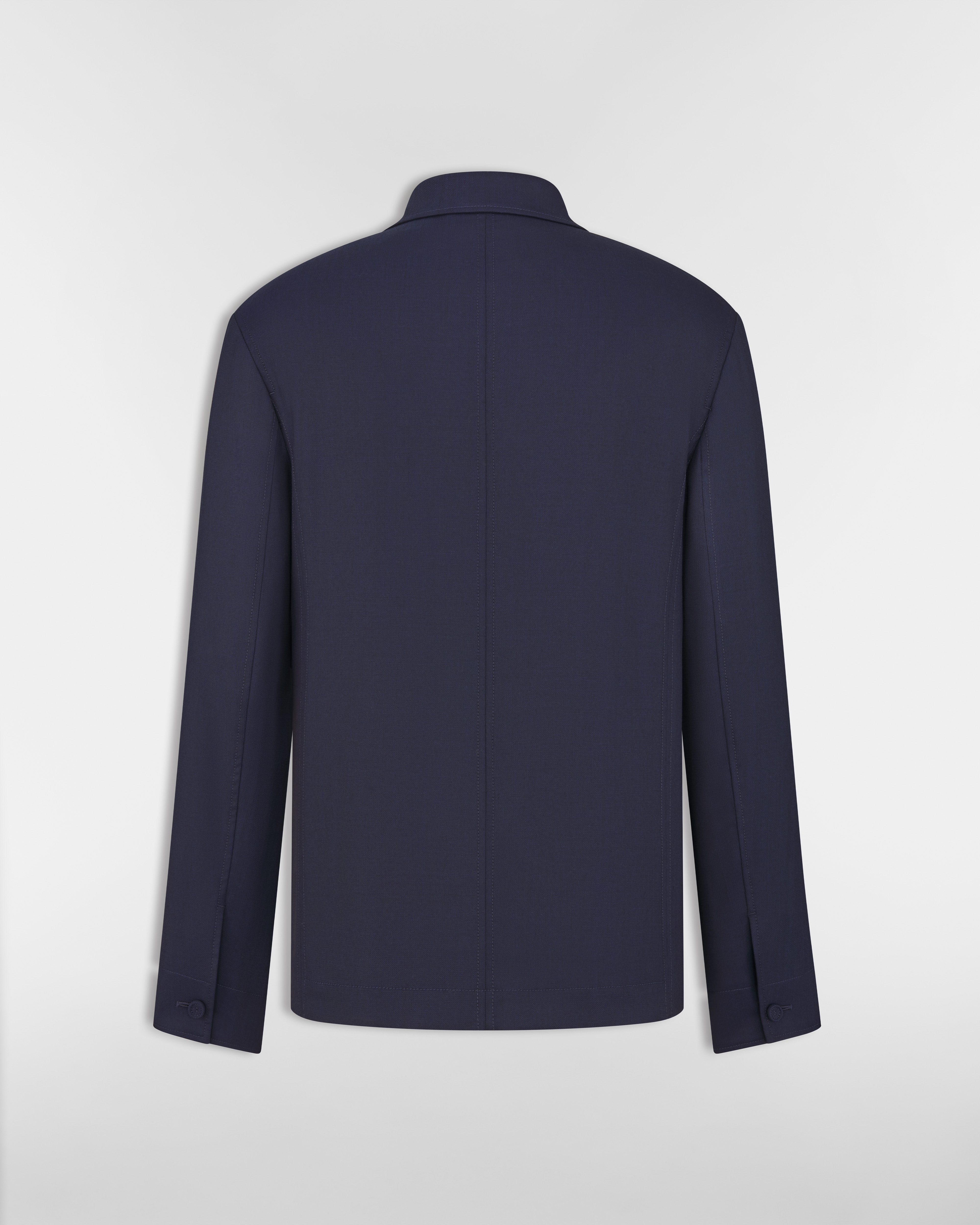 Workwear Jacket Navy Blue Virgin Wool Blend E08