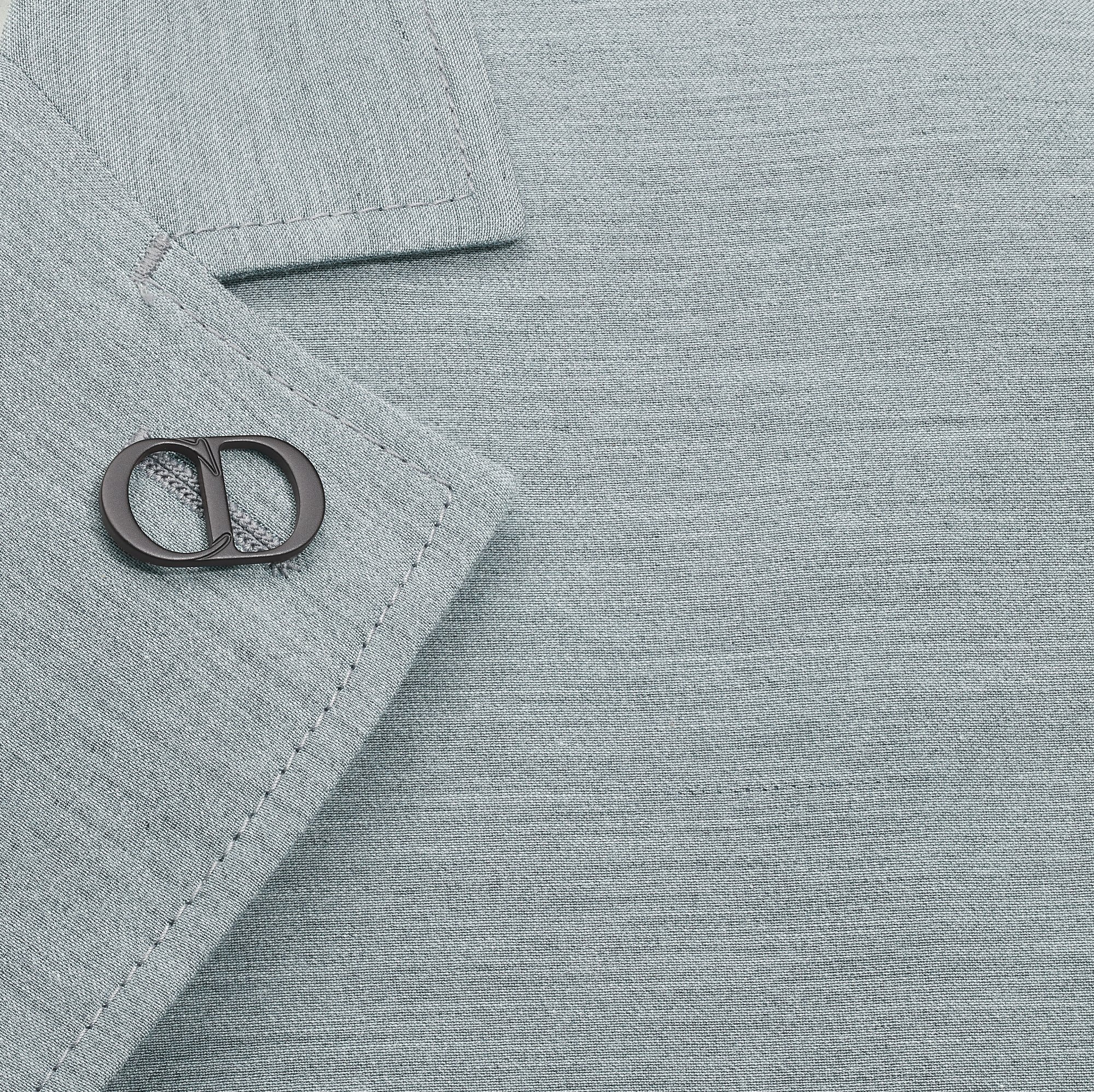 Classic Workwear Jacket Gray Slub Cotton Blend | DIOR