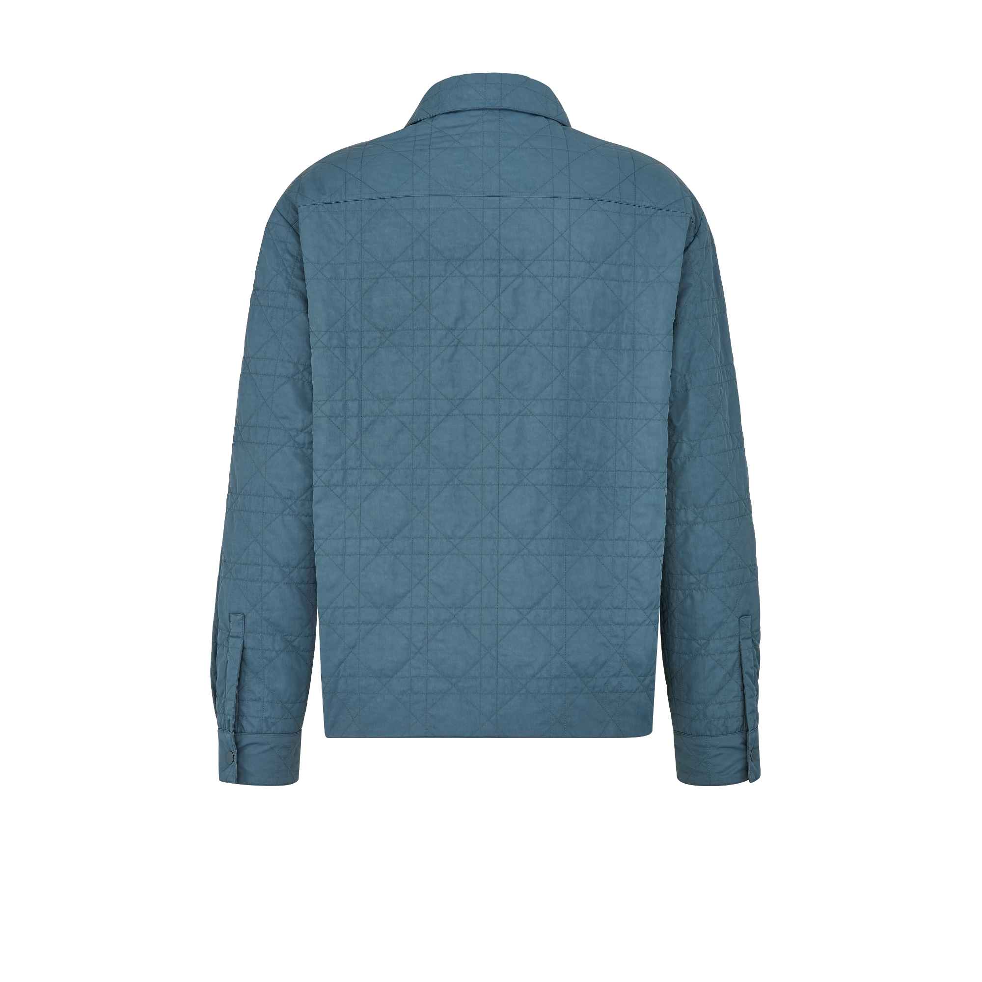Cannage Overshirt Blue Technical Fabric | DIOR