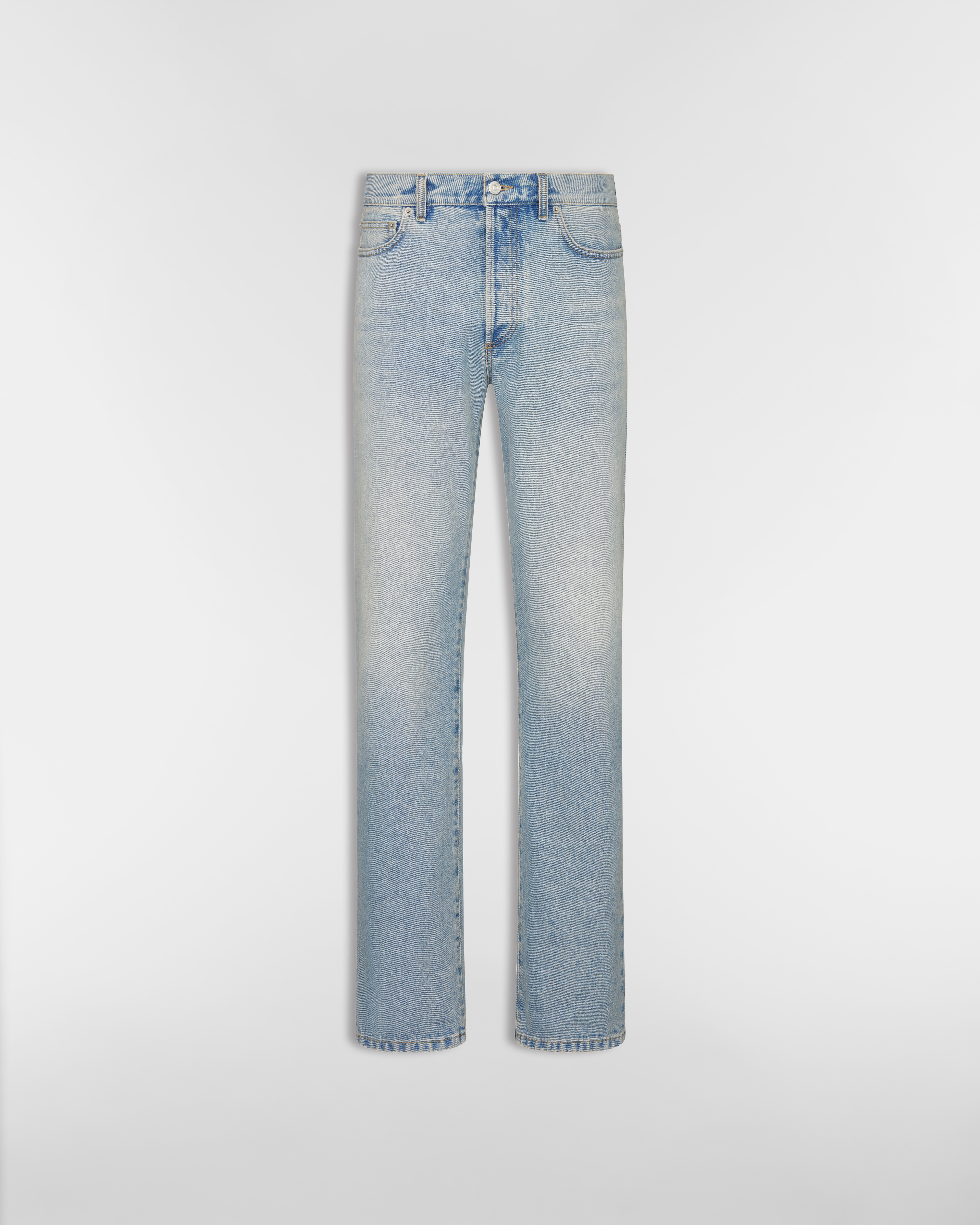 Long Regular Jeans Light Blue Cotton Twill E01