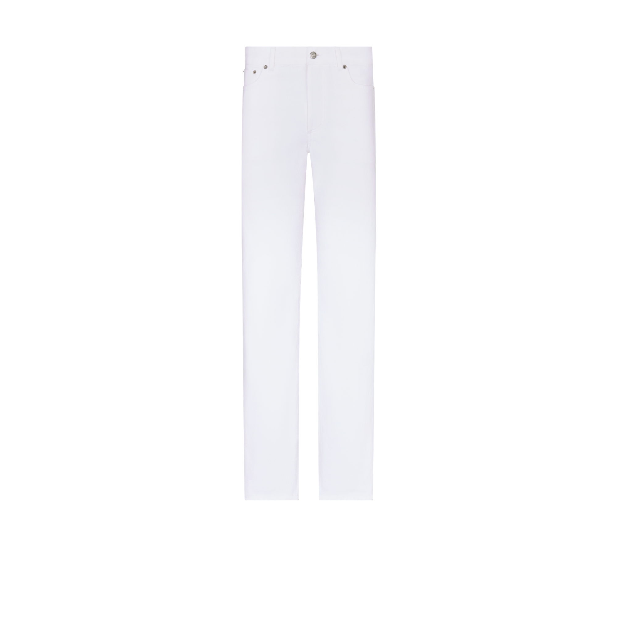 Regular Jeans White Cotton Twill E01