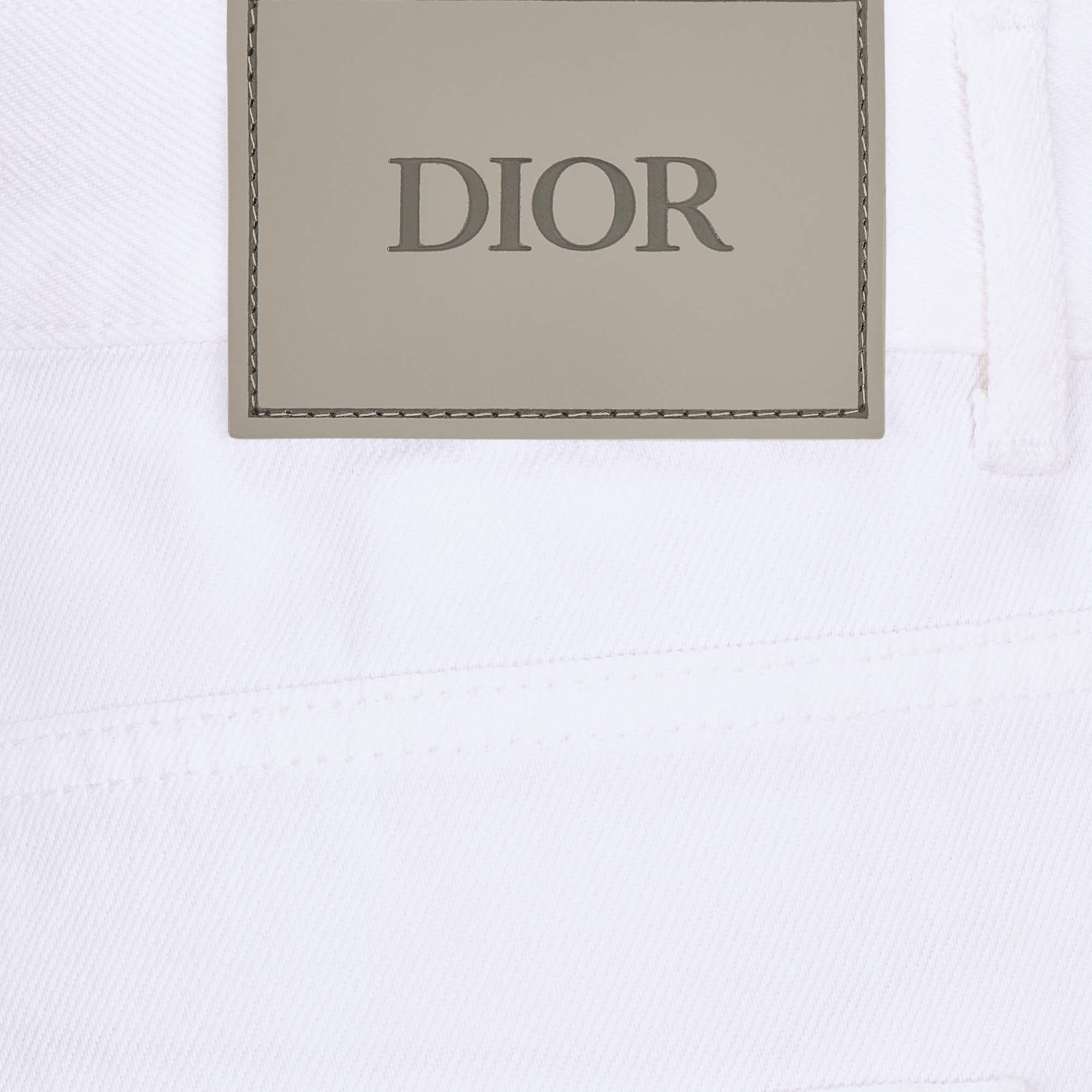 Regular Jeans White Cotton Twill E09