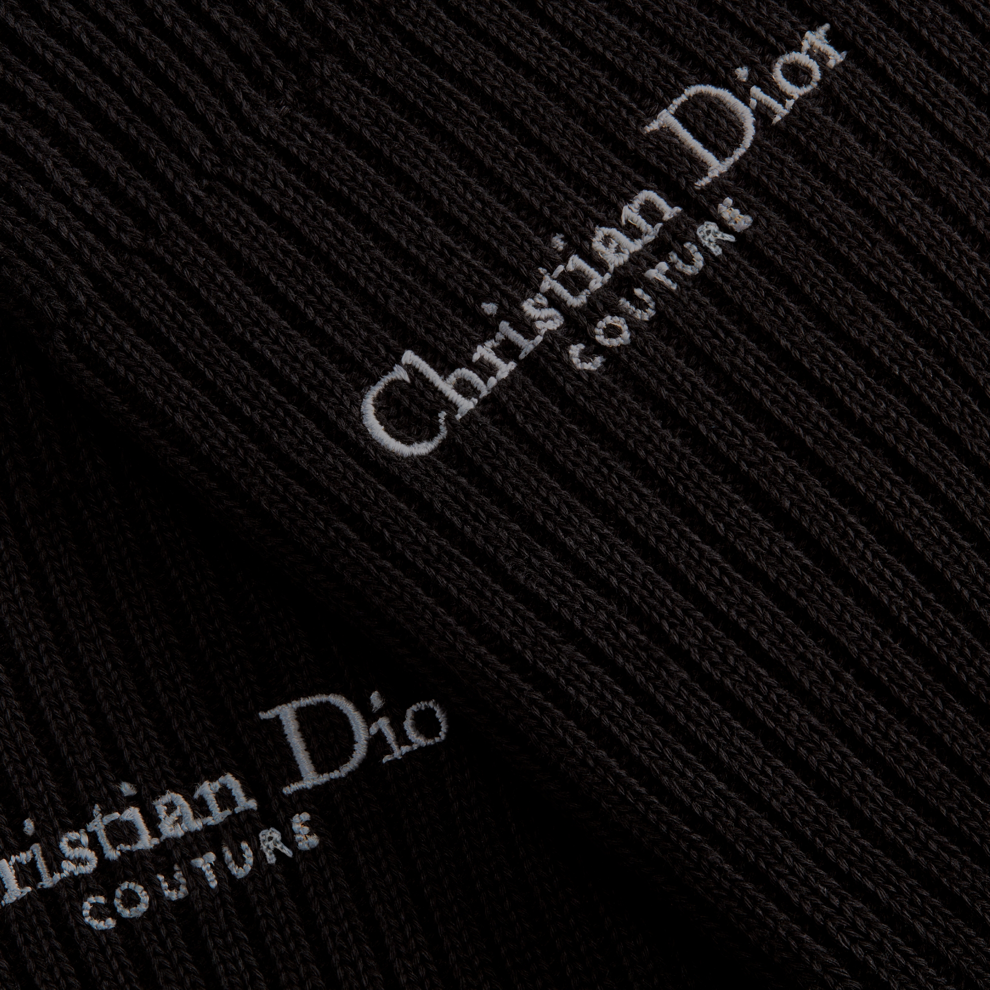 Christian Dior Couture Socken Baumwolle in Schwarz E09