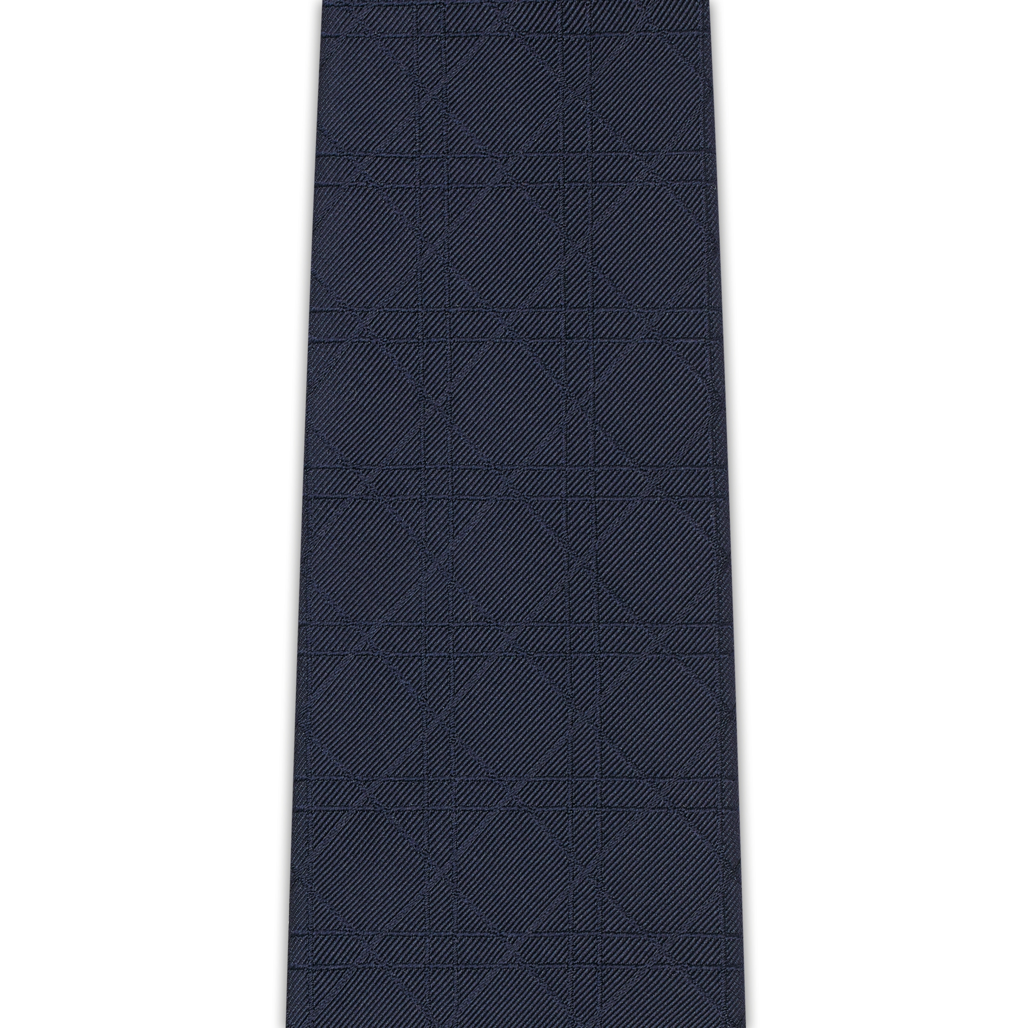 Cannage Krawatte Seide in Marineblau E10