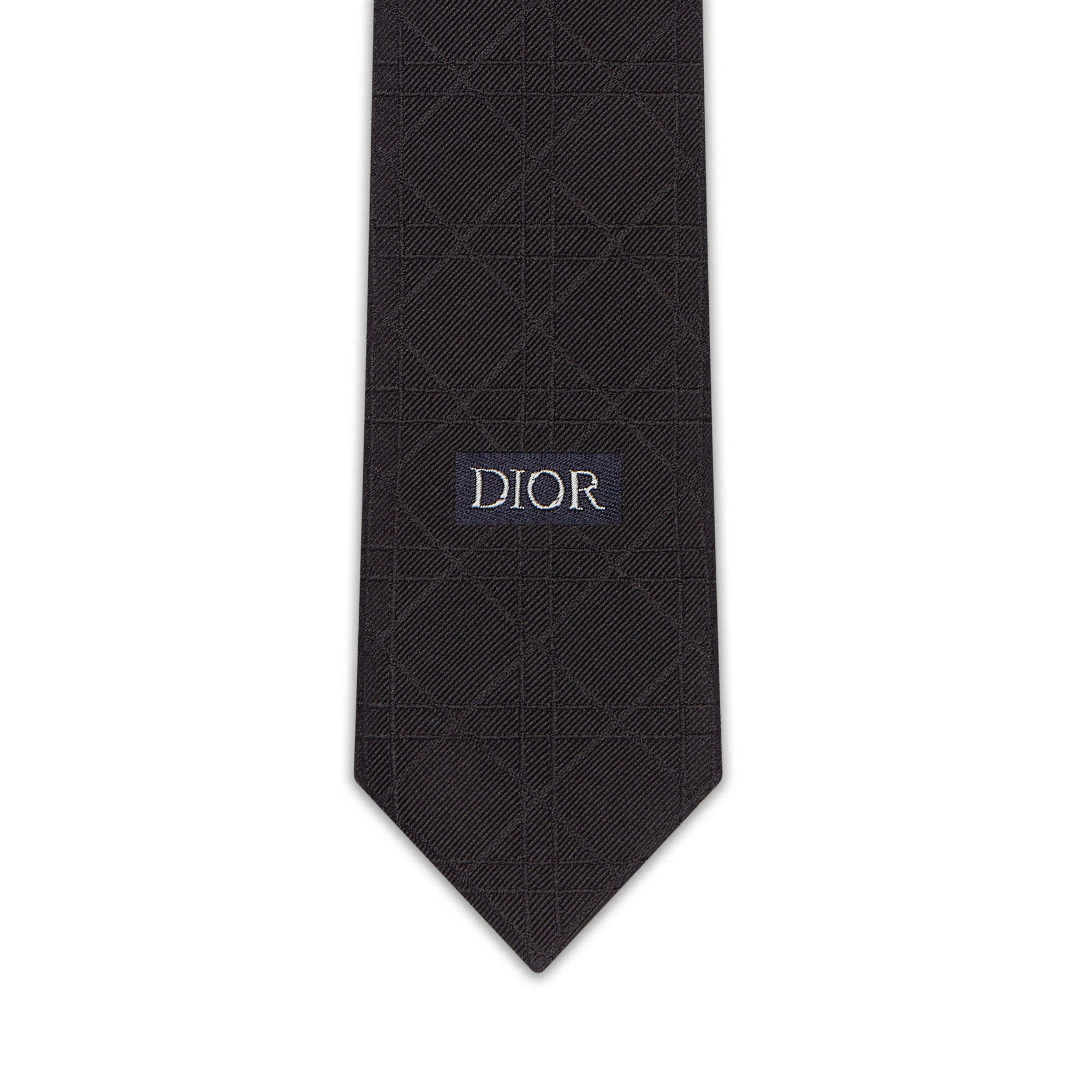 Cravate Cannage Soie noire E09