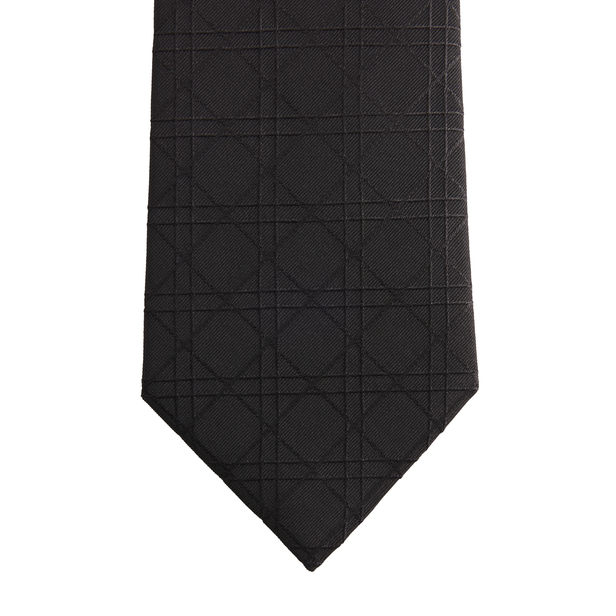Cannage Tie Black Silk E09