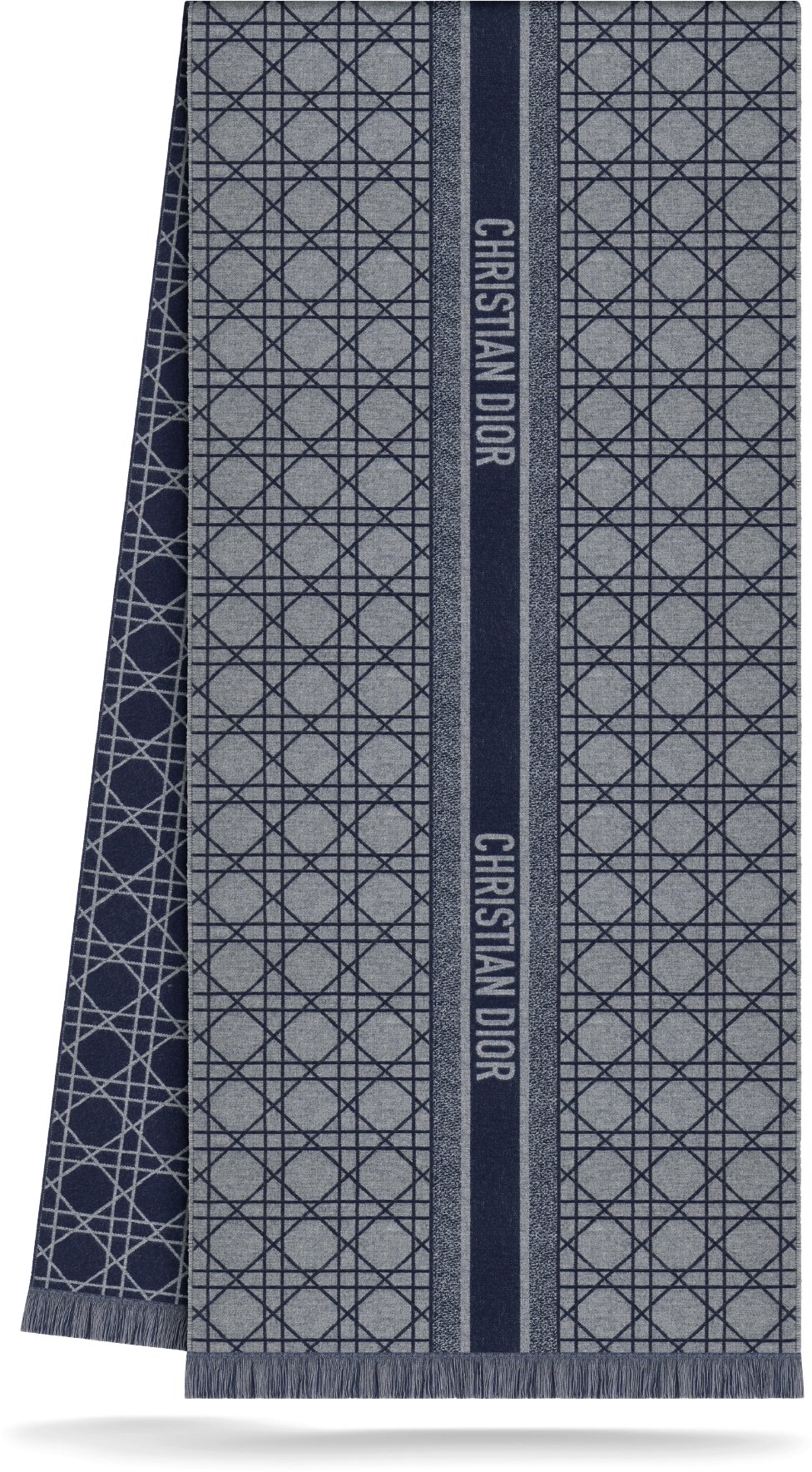 Dior Cannage Scarf Three quarter closed view