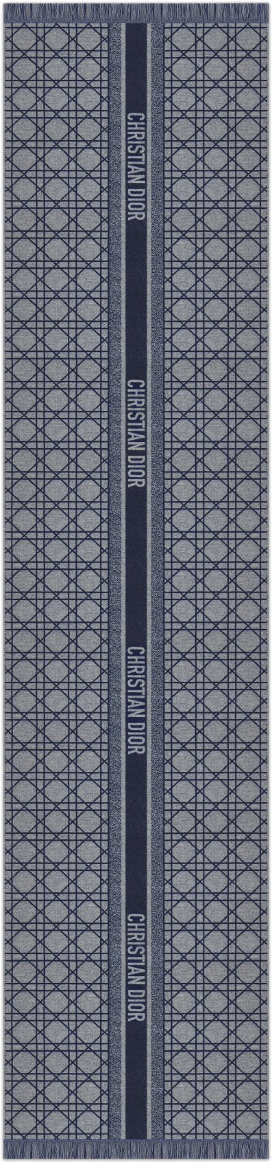 Dior Cannage Scarf Unfolded view