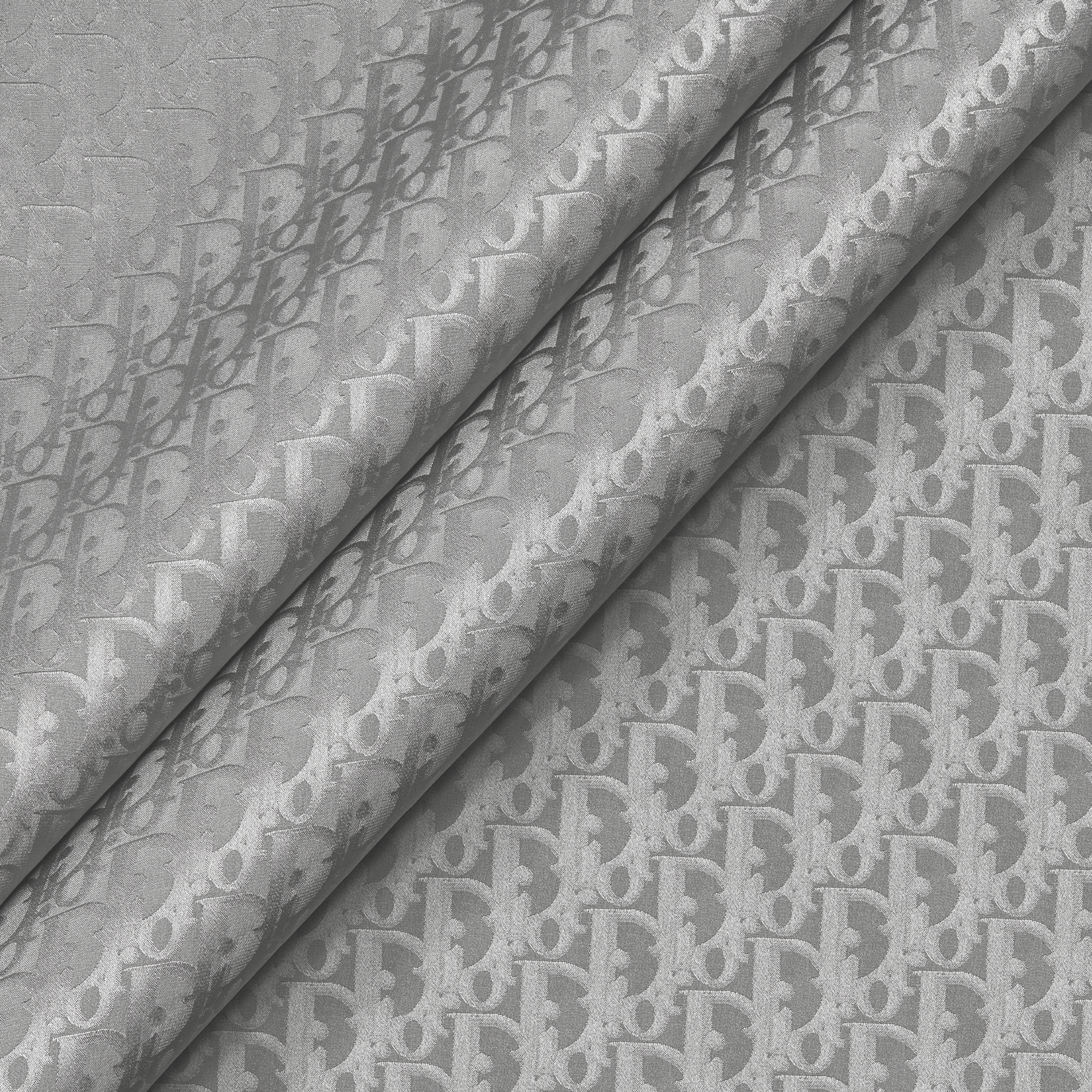 Dior Oblique Stole Gray Silk E09