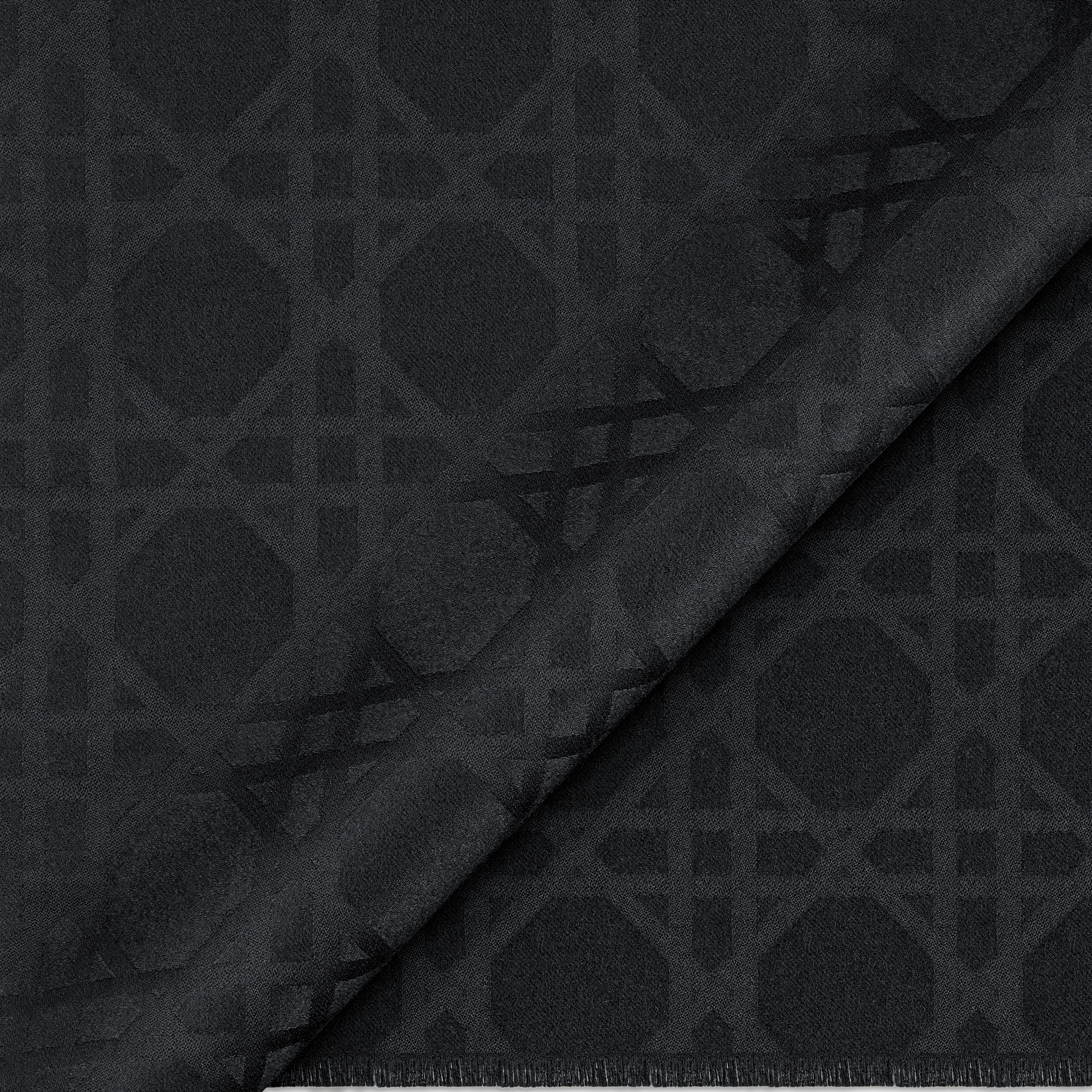 Cannage Scarf Black Cashmere E09