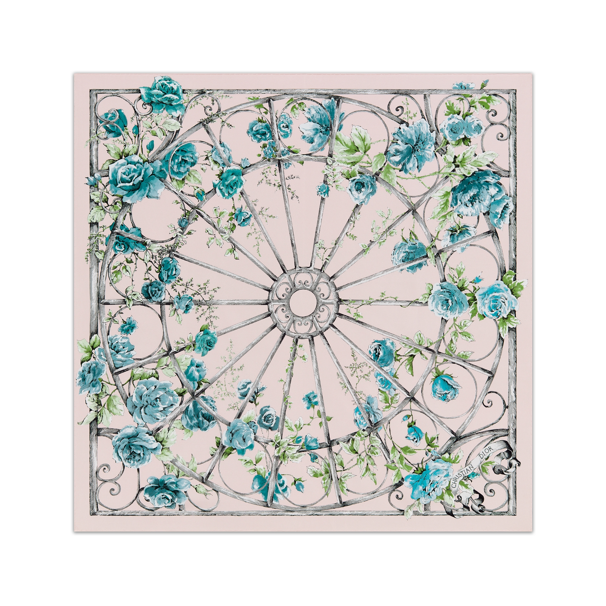 Christian Dior ネイビー マルチカラー ボタニカル柄 ディオール 二つ折り財布 メンズ ブランド Christian Dior ジャ