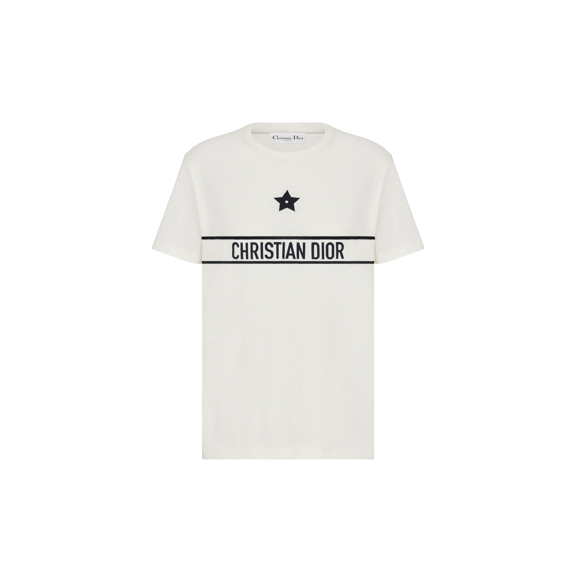 T-Shirt White Cotton Jersey with Signature E01