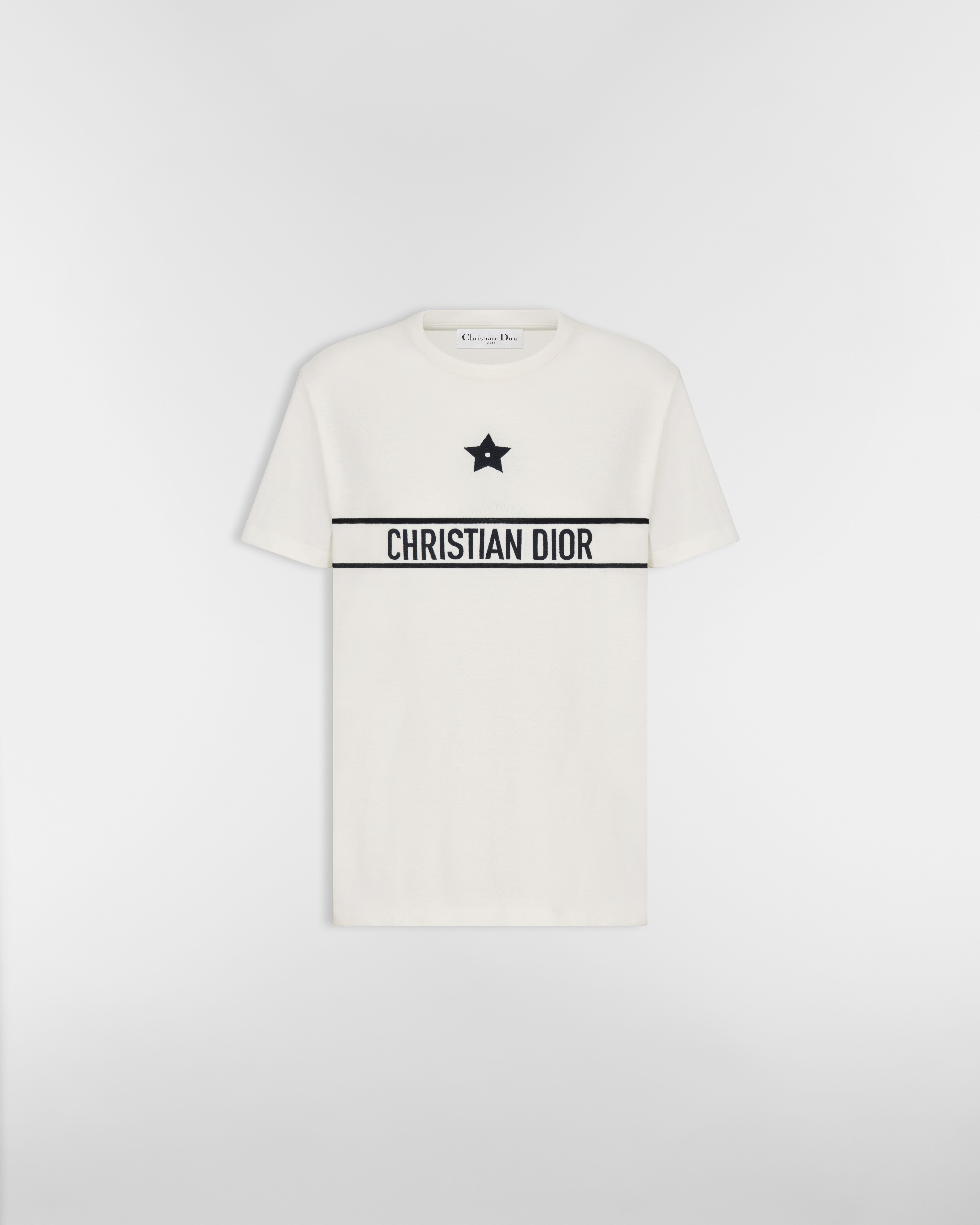 티셔츠 화이트 코튼 저지 & 시그니처 E01