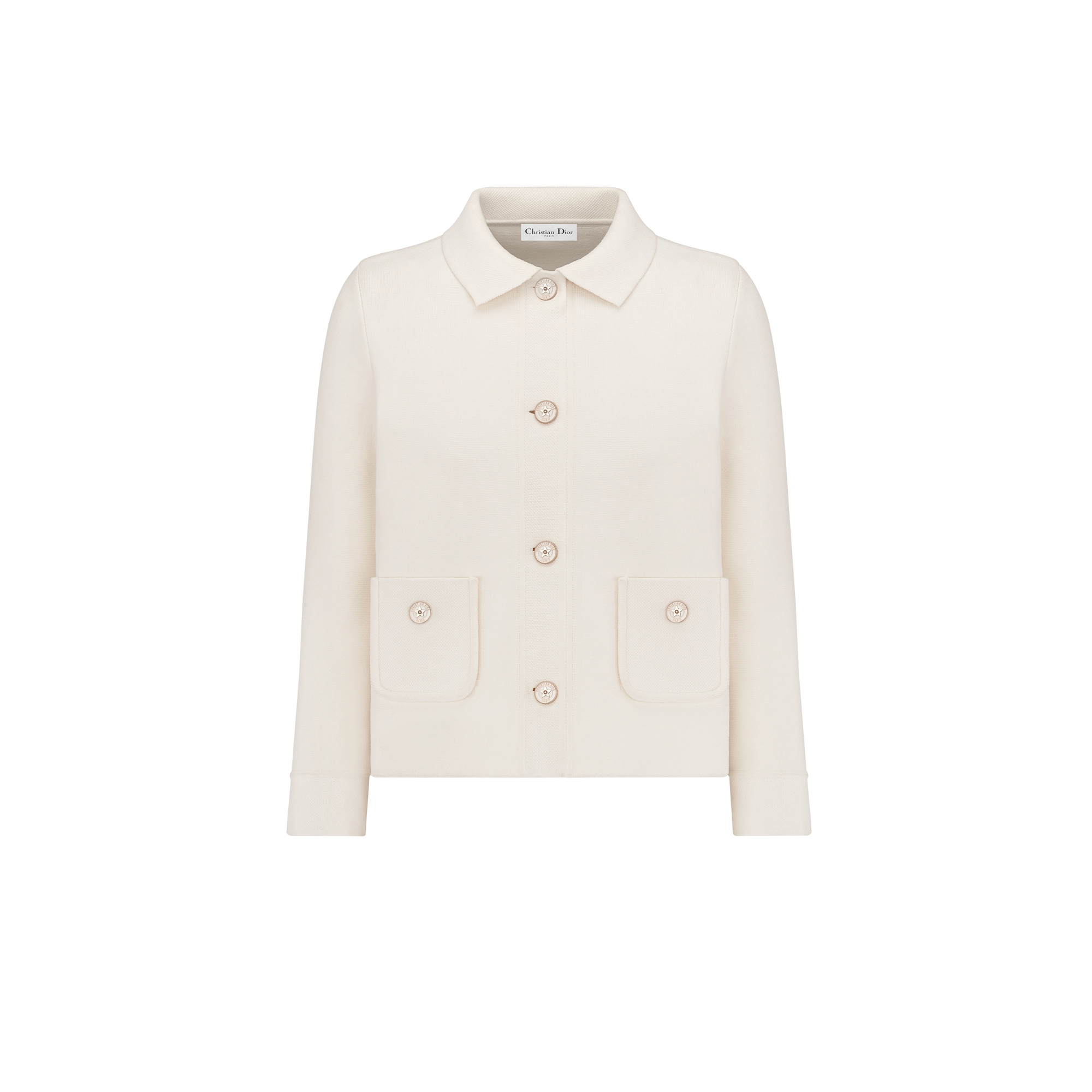 Cropped Jacket White Technical Mesh E01