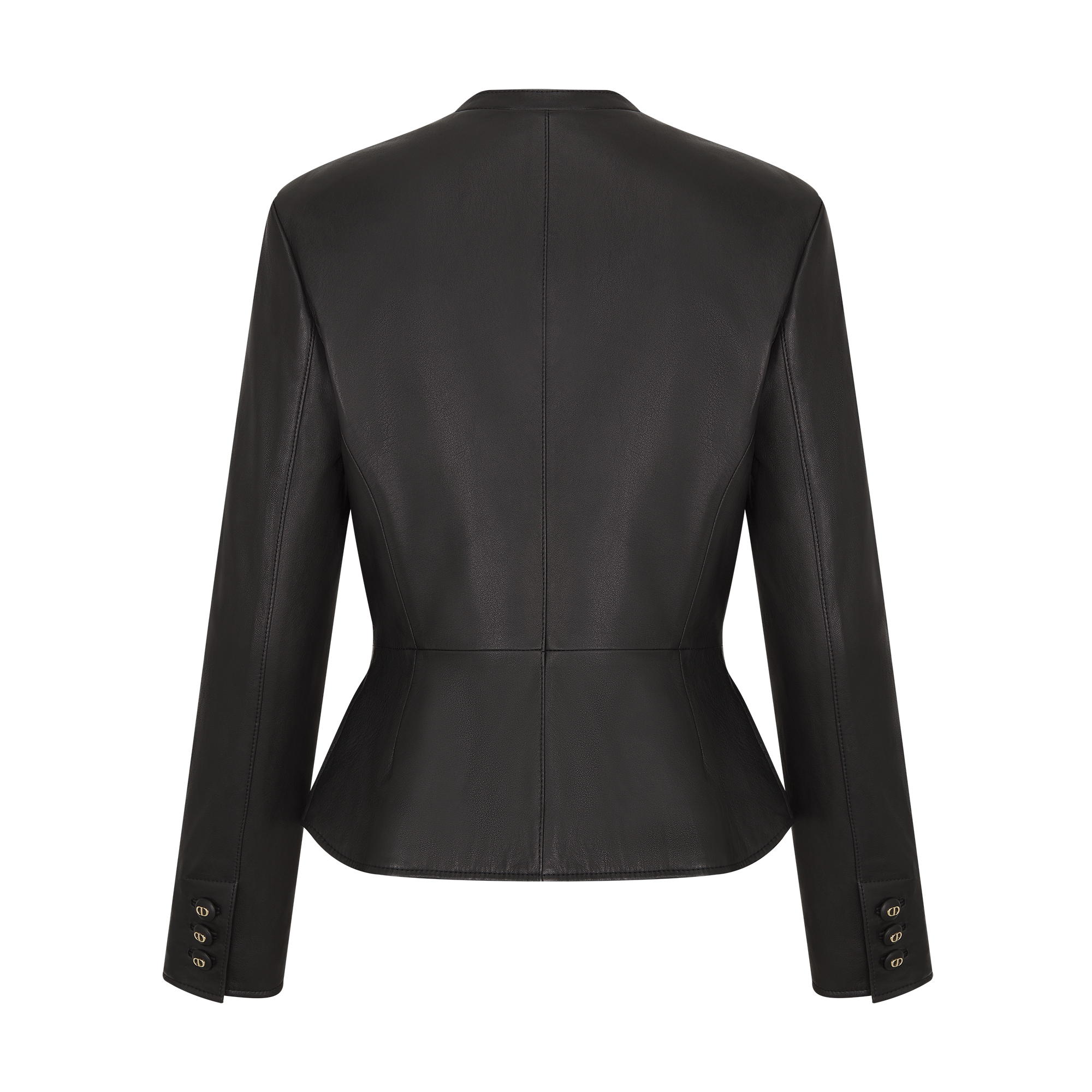 Fitted Jacket Black Smooth Lambskin E08